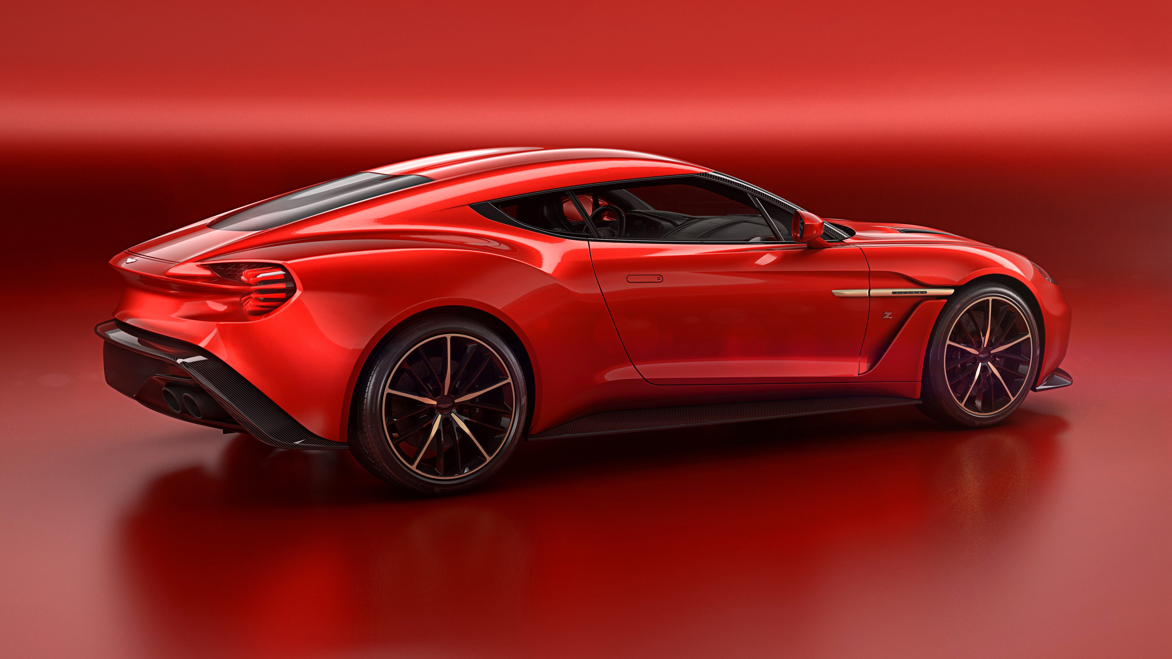 Red Aston Martin Vanquish Zagato Concept HD Wallpaper