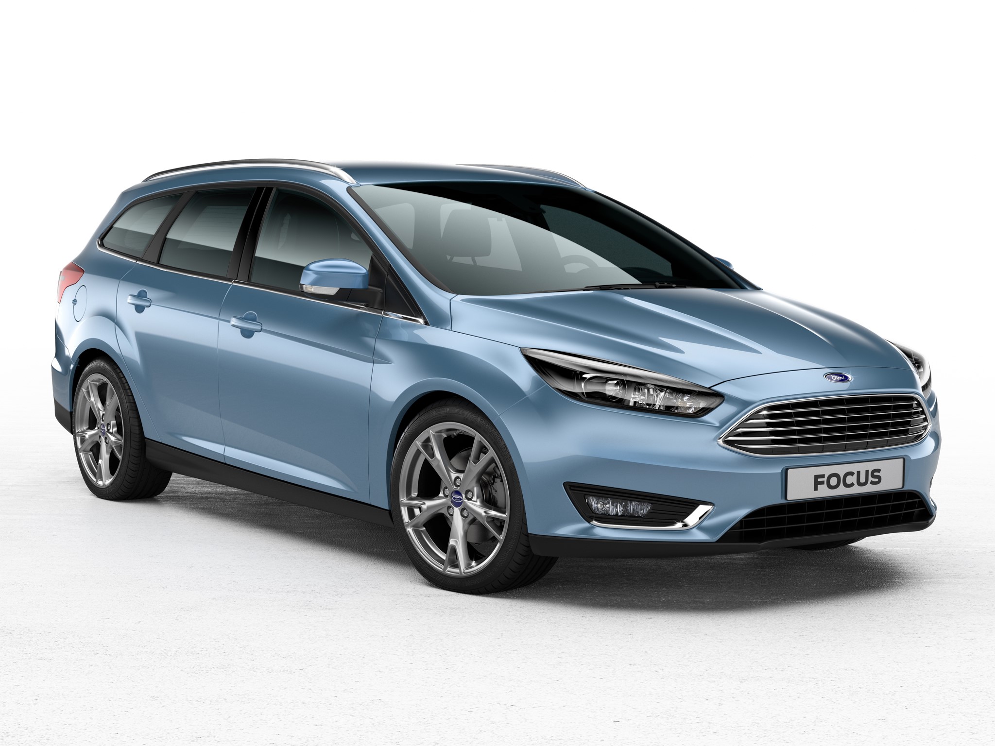 Blue Ford Focus Station Wagon HD Wallpaper