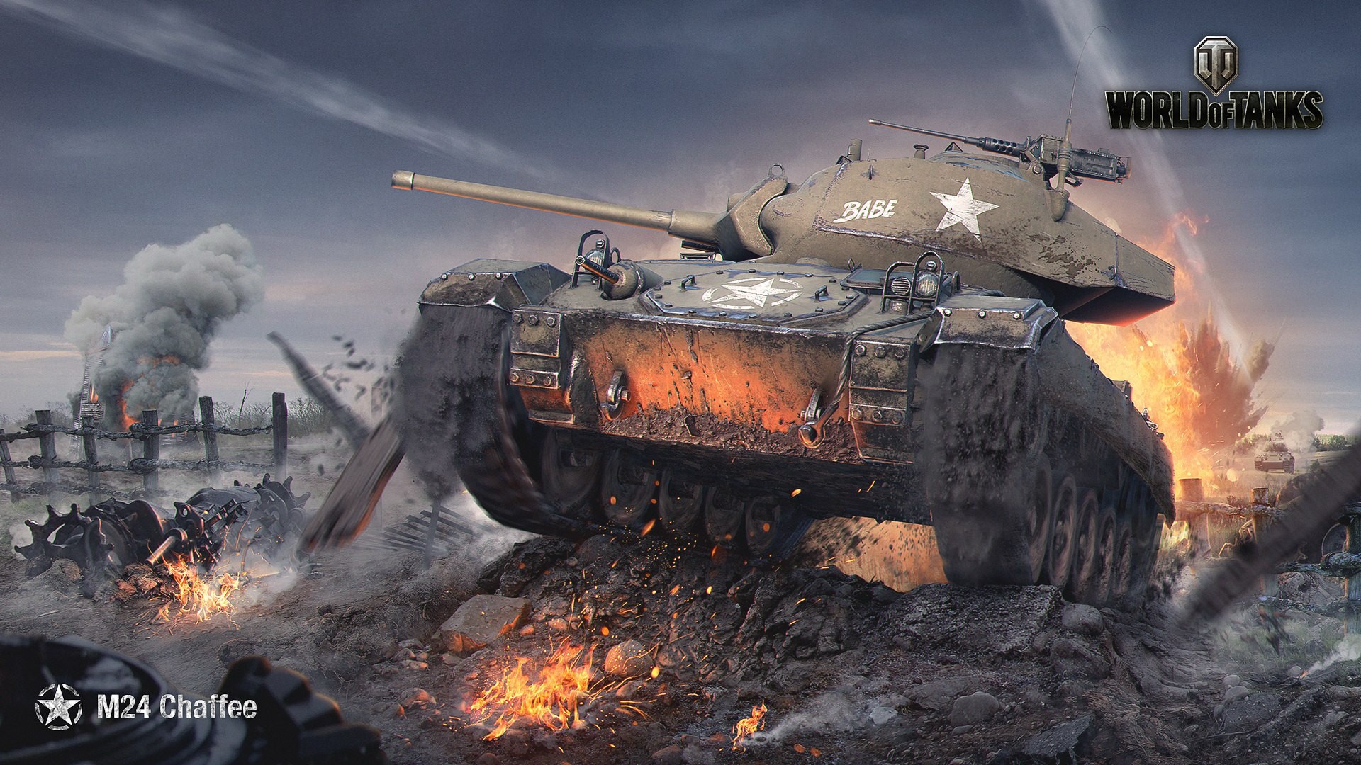 M24 Chaffee tank in World of Tanks HD Wallpaper