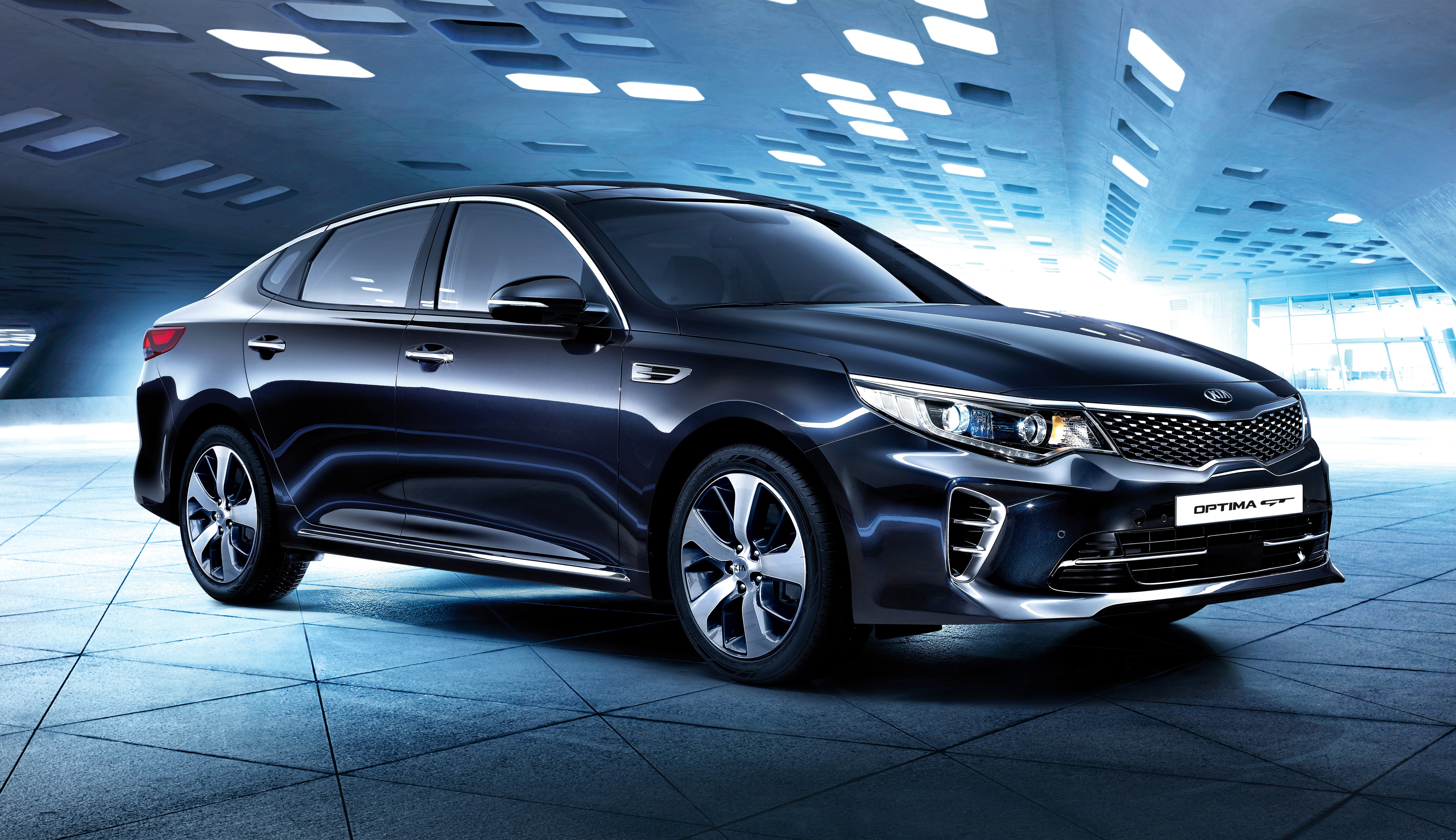 2016 Kia Optima GT Metallic Blue HD Wallpaper