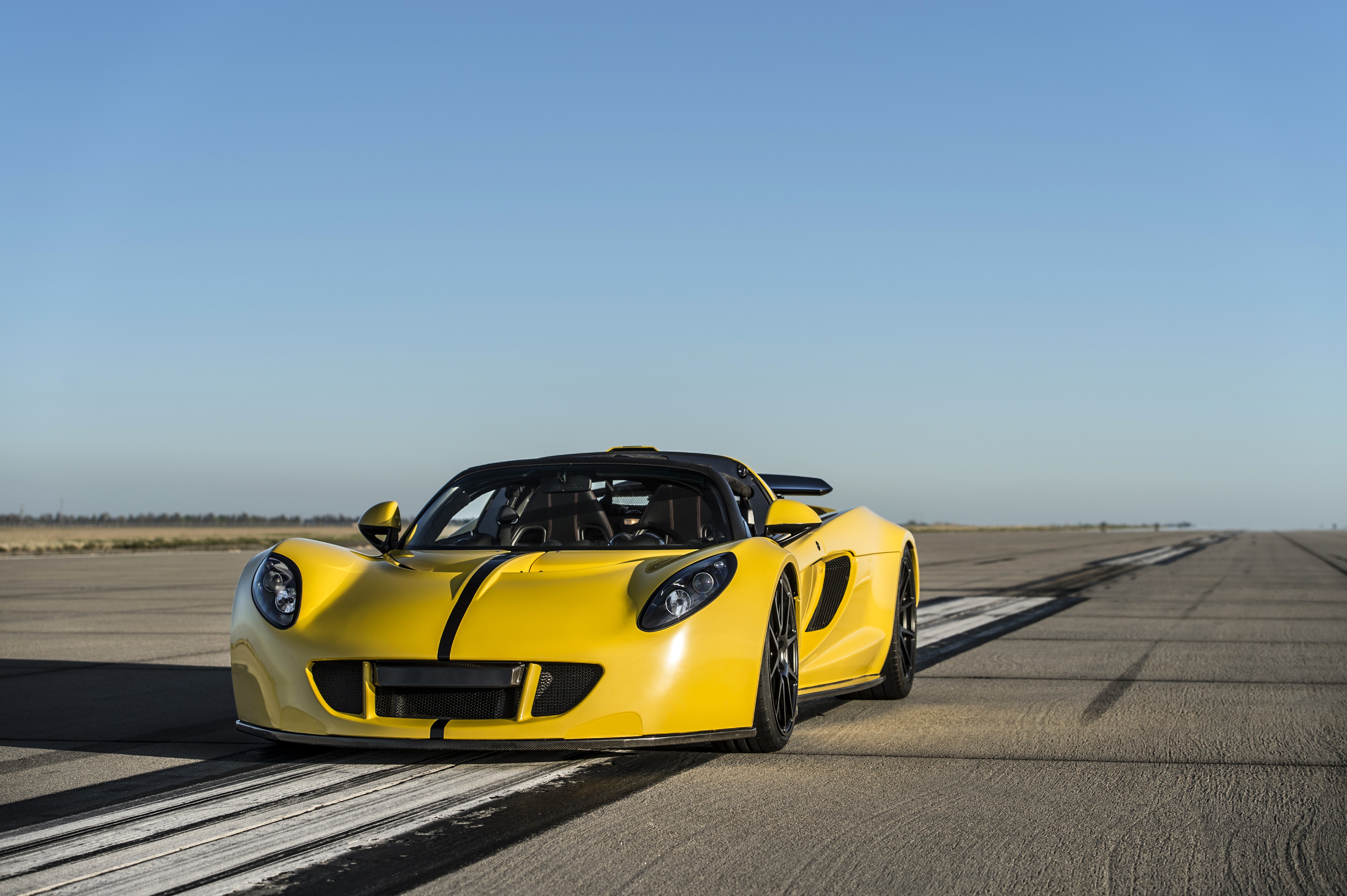4K 2016 Hennessey Venom GT Spyder convertible HD Wallpaper