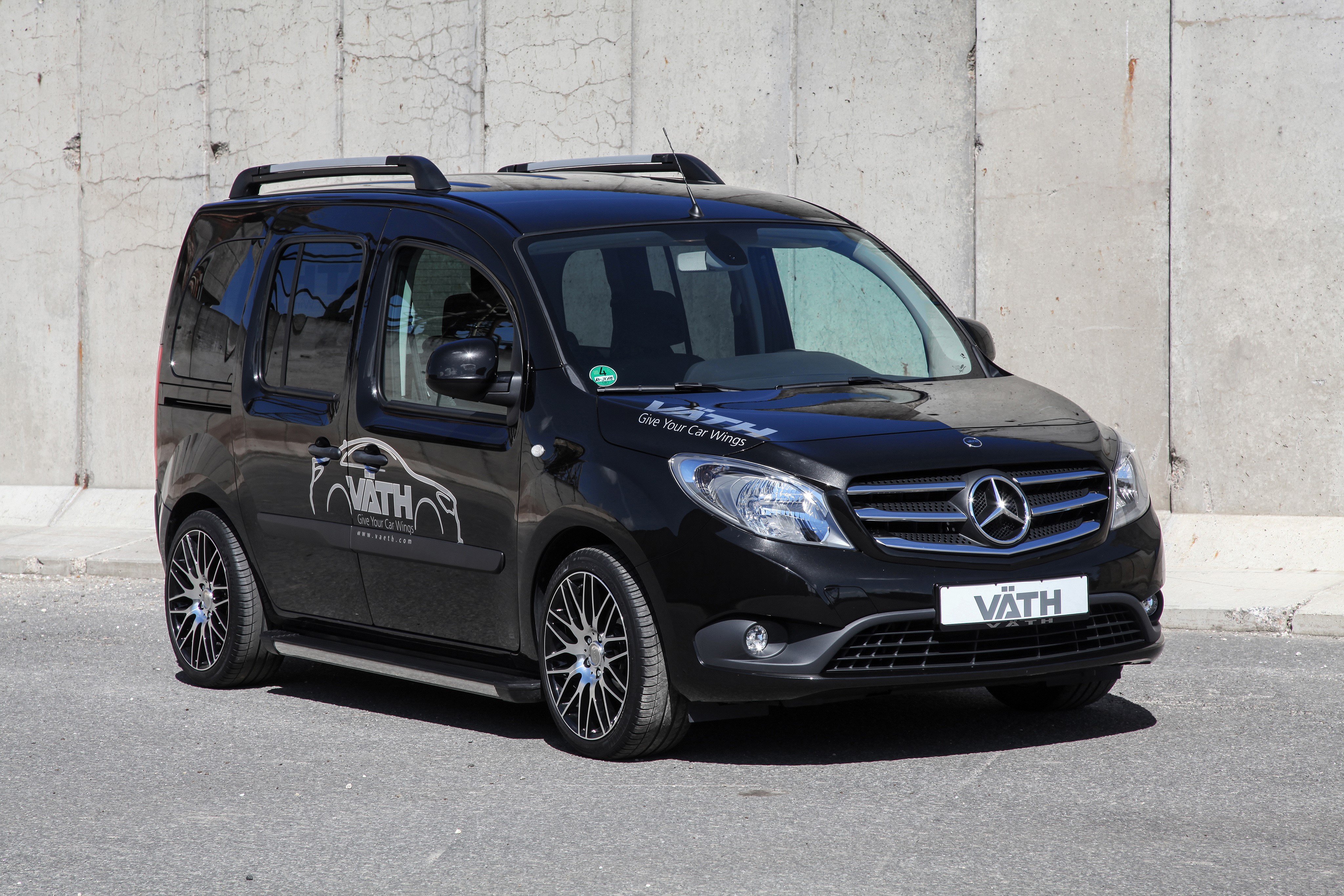 Black Mercedes-Benz VATH van HD Wallpaper