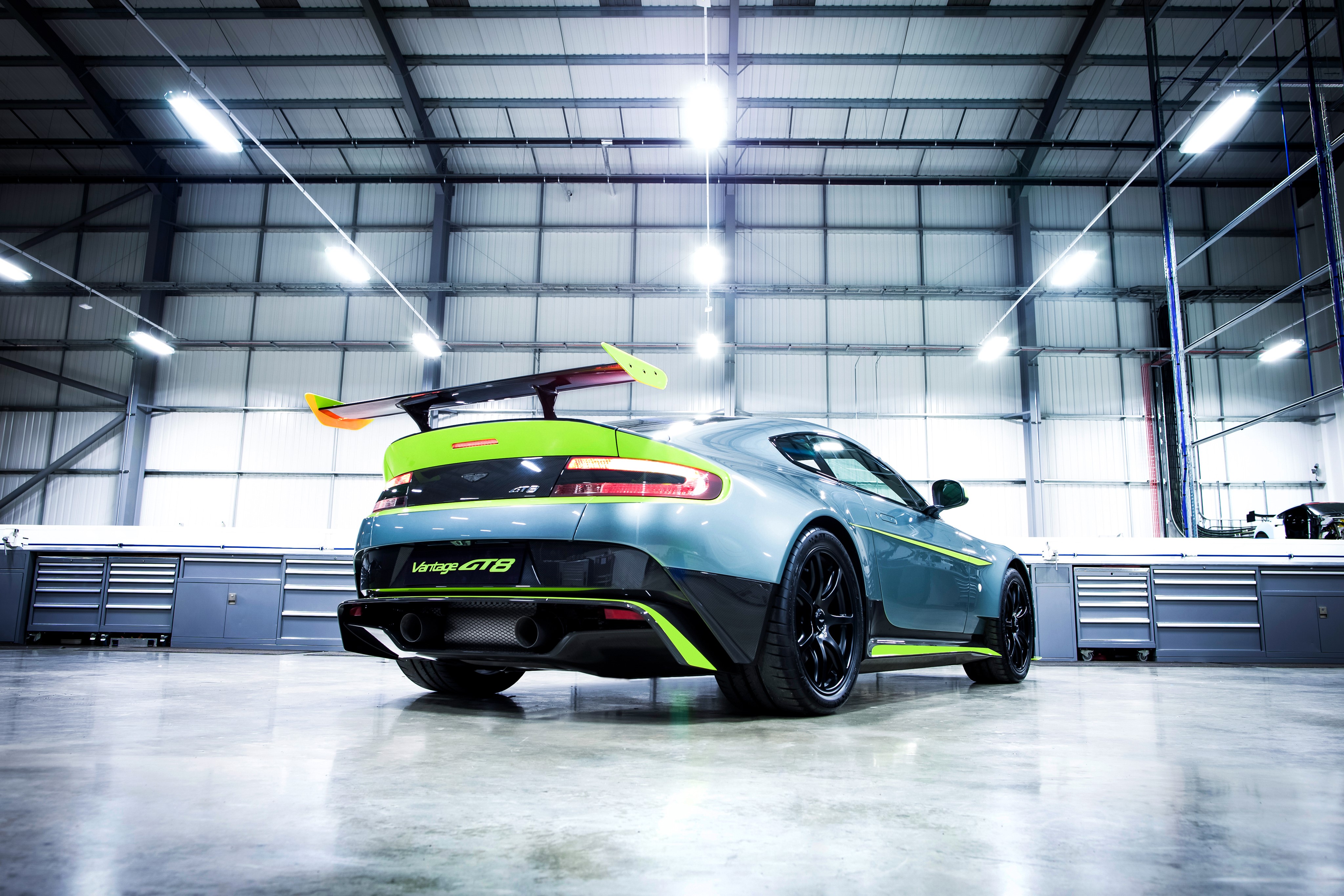 2016 Aston Martin Vantage GT8 rear view HD Wallpaper