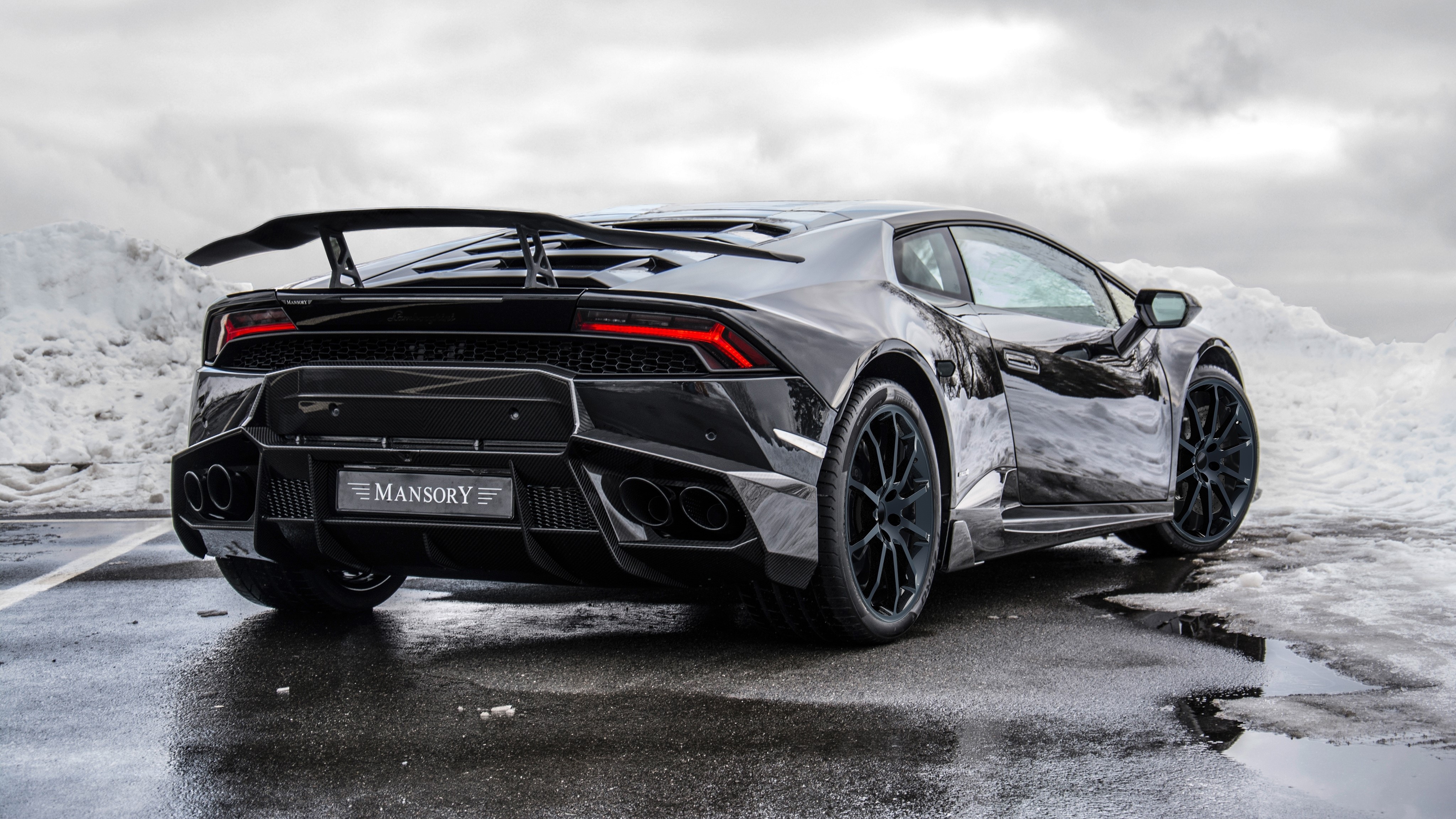 4K 2015 Mansory Huracan LB724 Lamborghini Back View HD Wallpaper