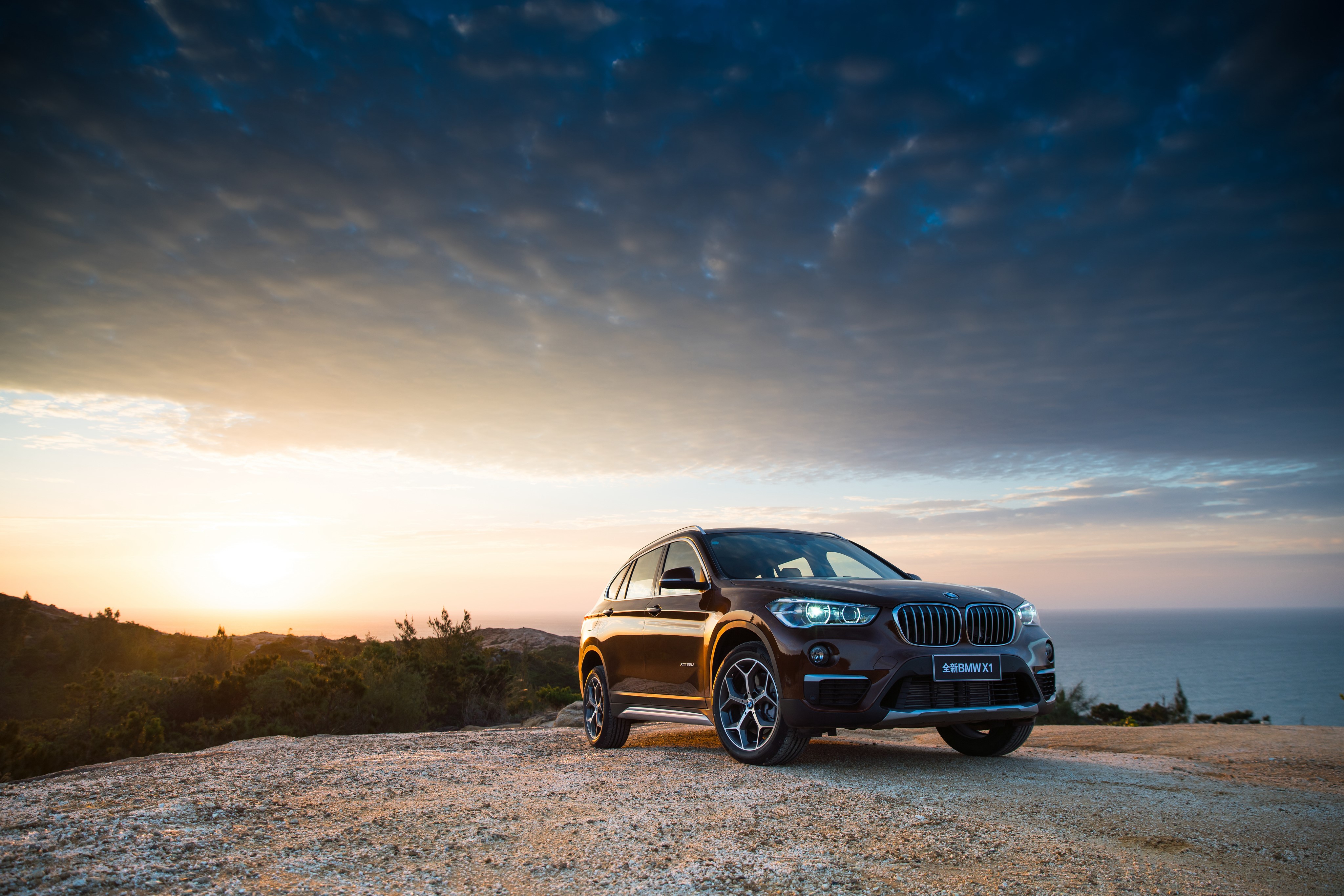 BMW X1 F49 SUV at Sunset HD Wallpaper