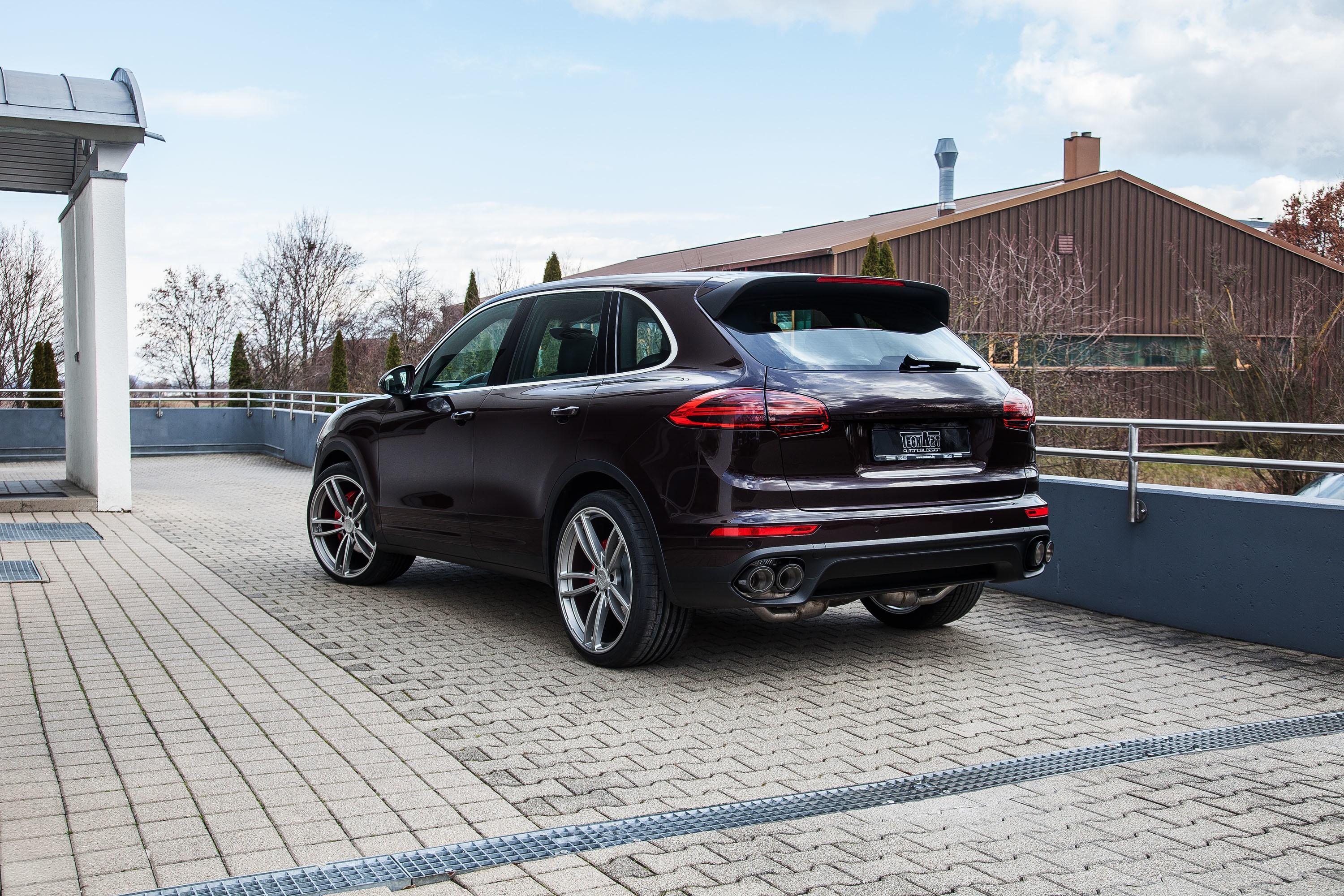 TechArt Cayenne Porsche back view HD Wallpaper