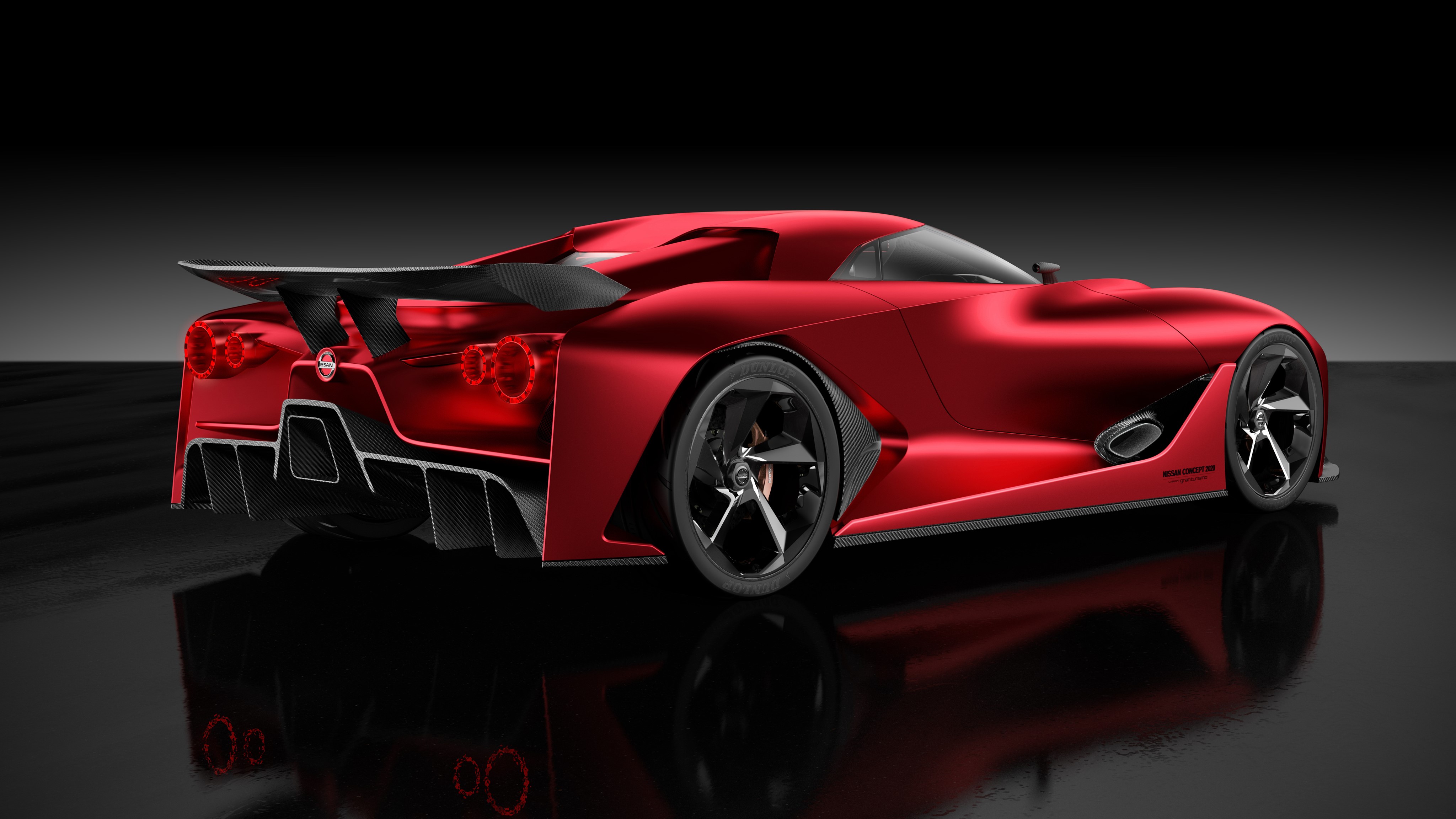 Red Nissan 2020 Vision Gran Turismo Concept Car HD Wallpaper