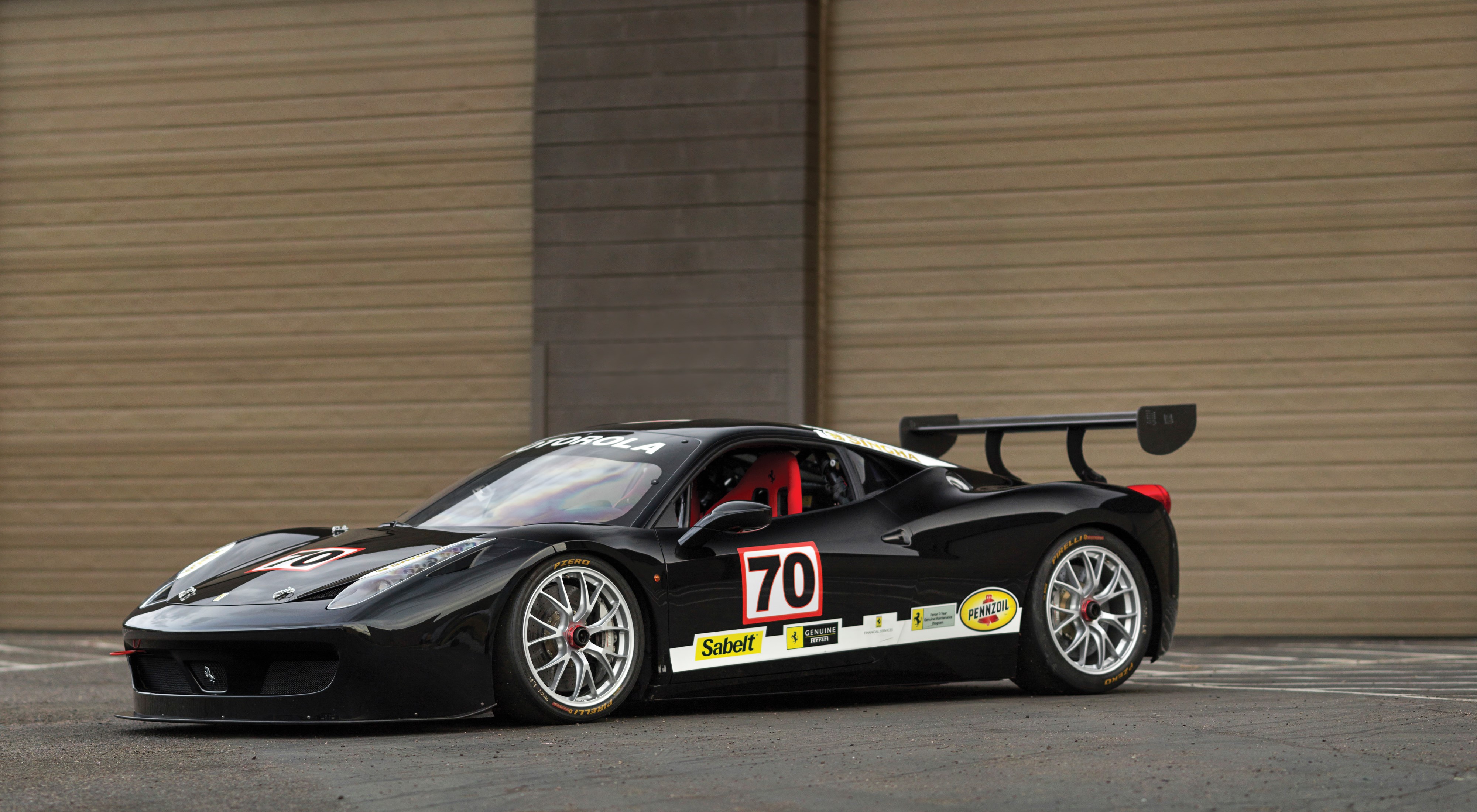Black 2014 Ferrari 458 Challenge Evoluzione HD Wallpaper