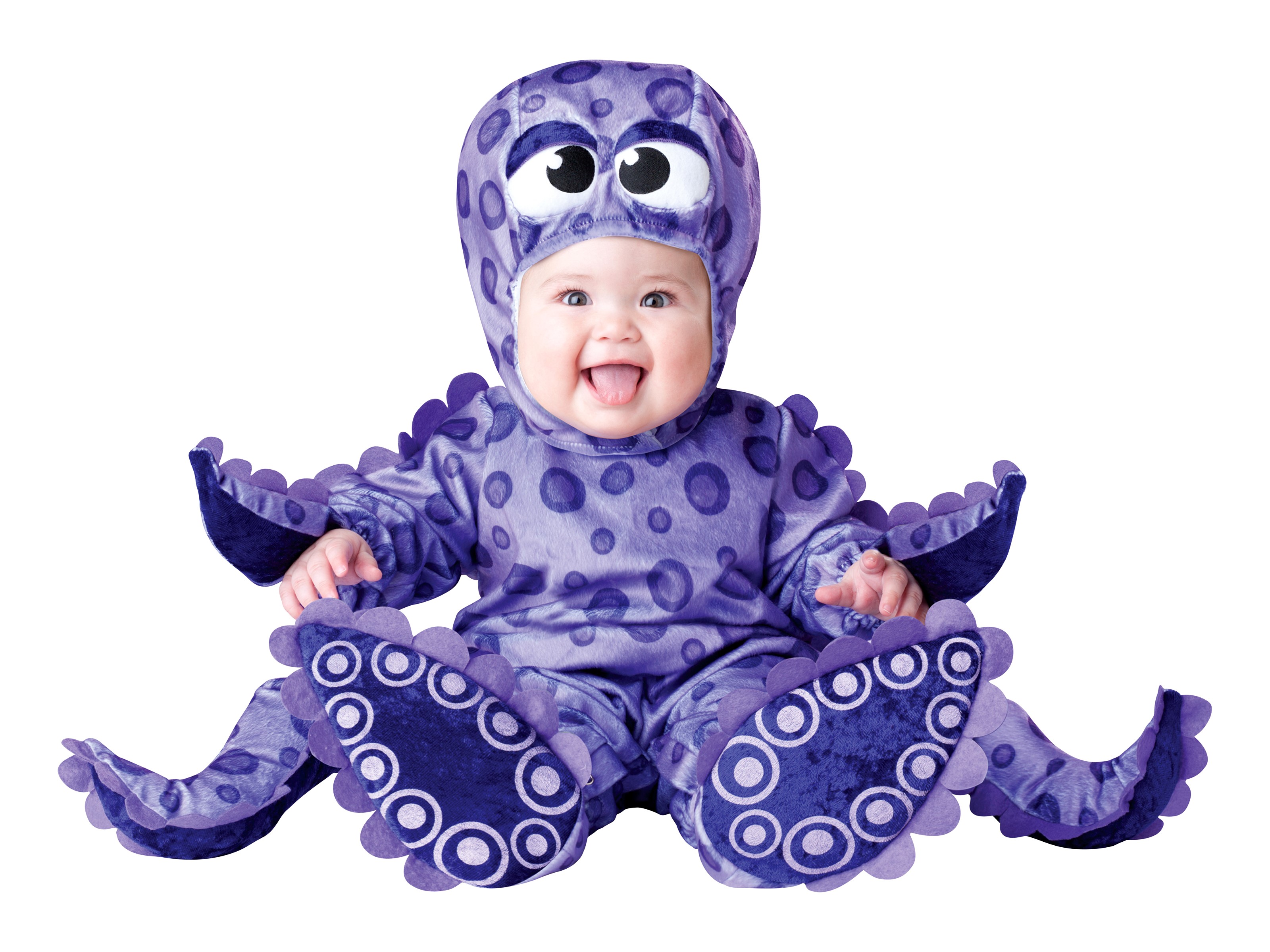Baby in an octopus costume HD Wallpaper