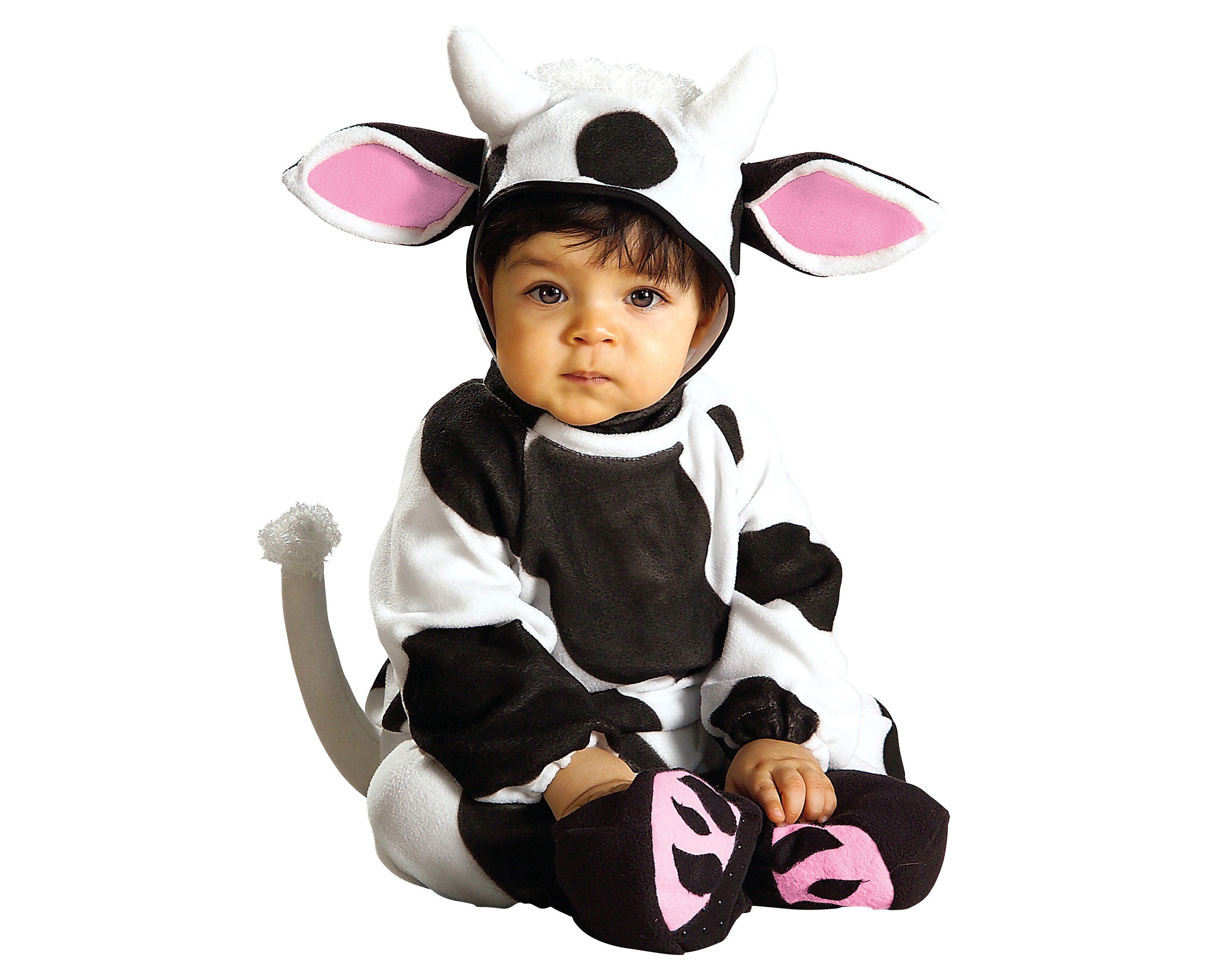 Baby in a cow costume HD Wallpaper