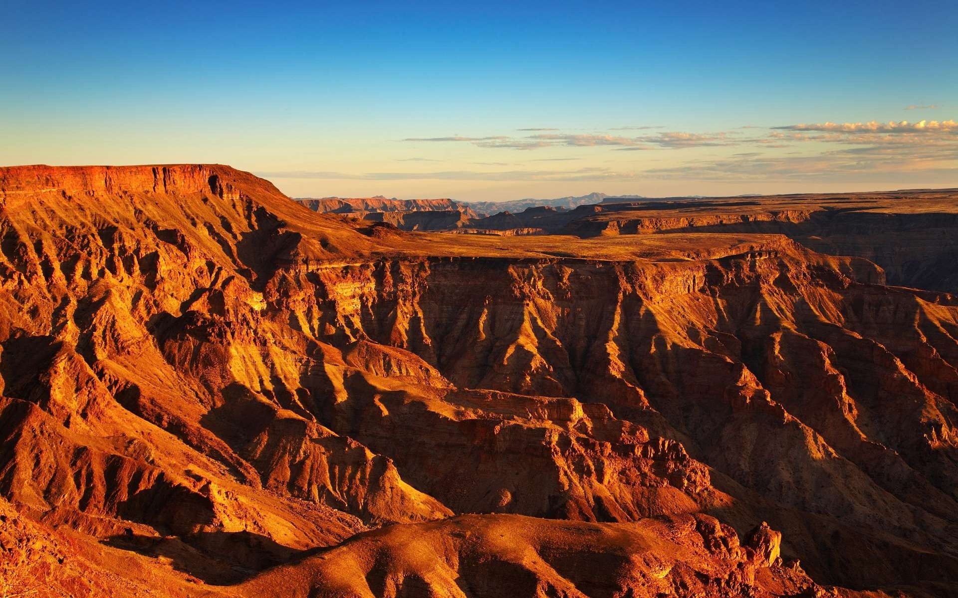 Canyon landscape at sunset HD Wallpaper