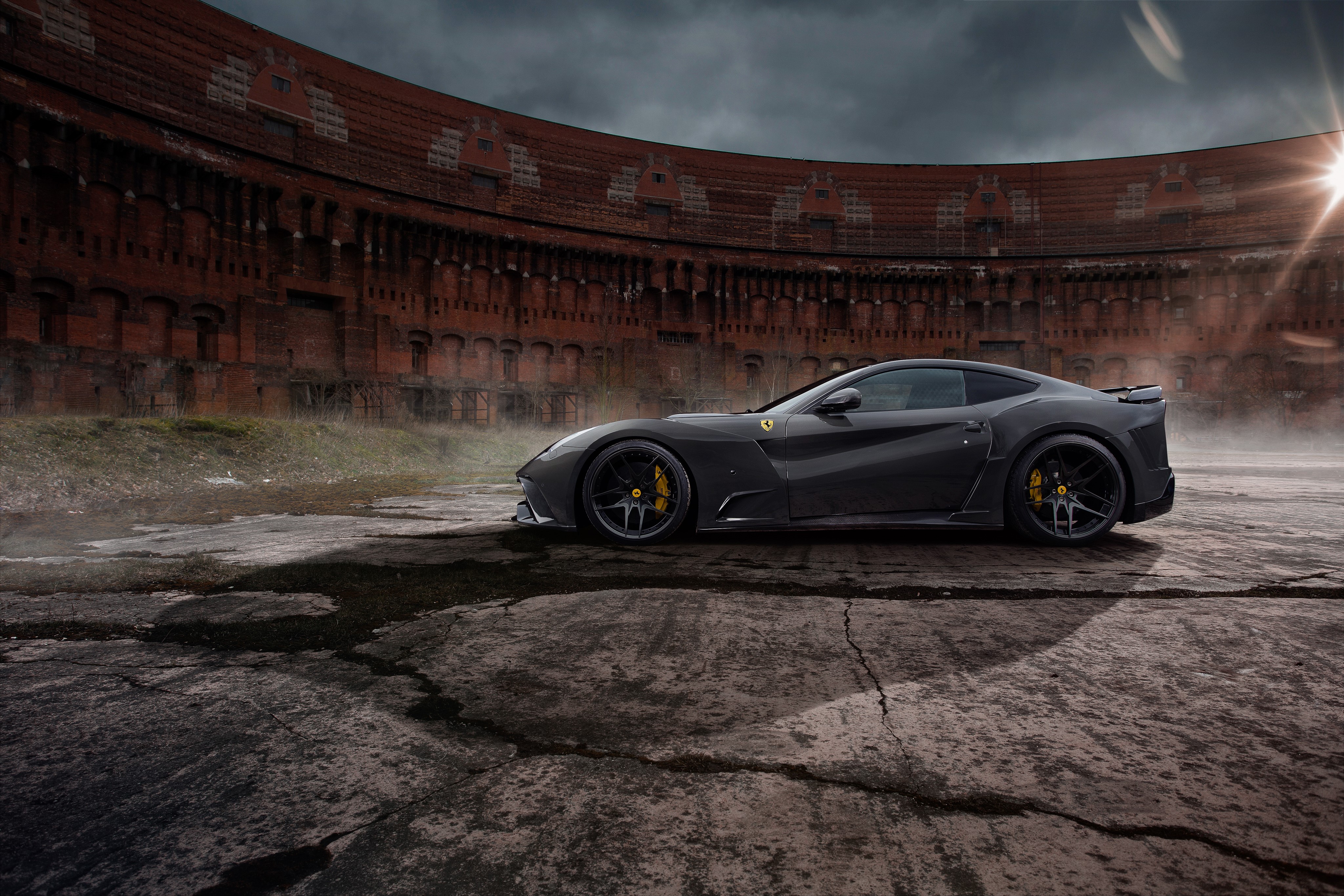 Novitec Rosso F12berlinetta Ferrari Side HD Wallpaper