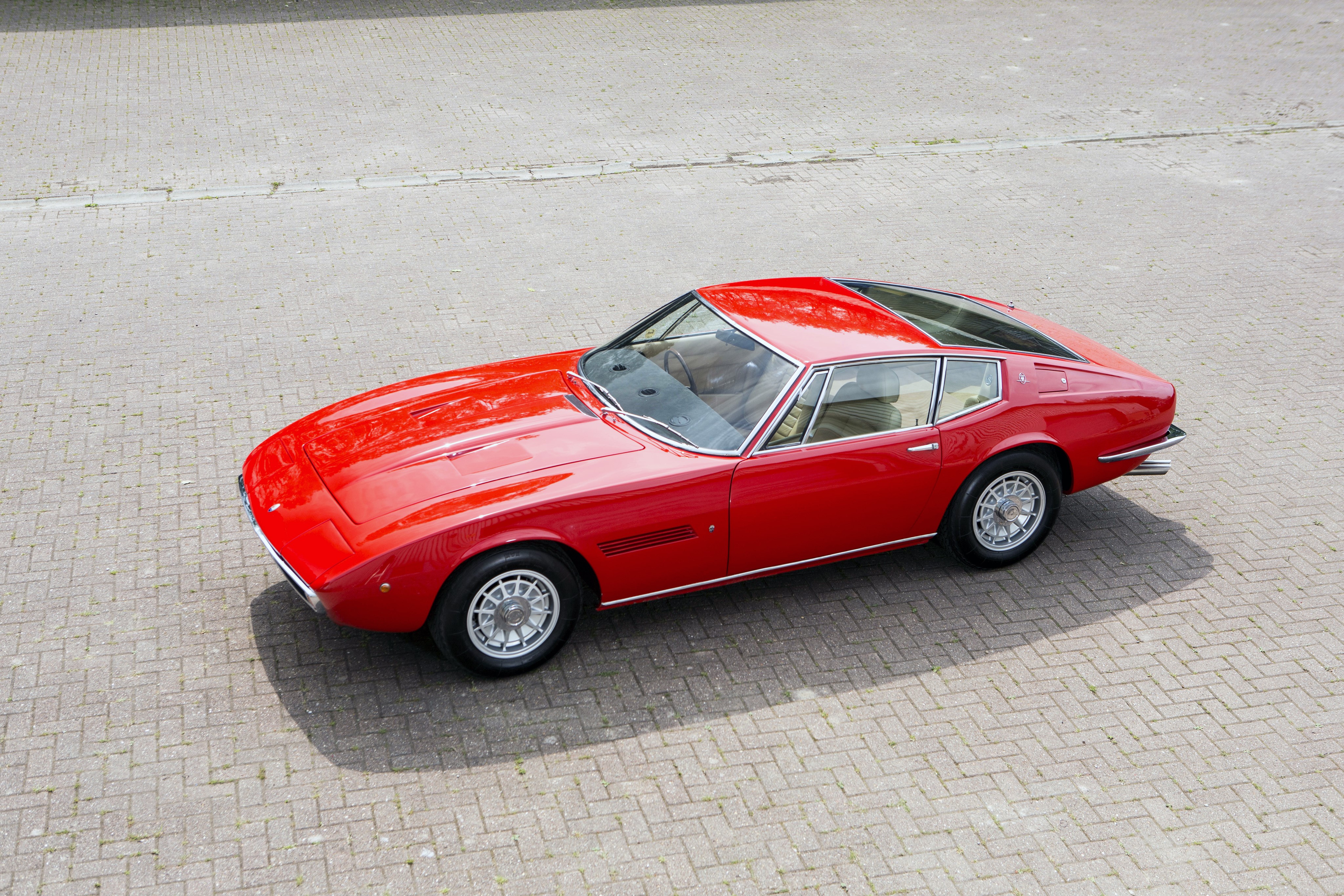 Red 1970-73 Maserati Ghibli SS Ghia HD Wallpaper