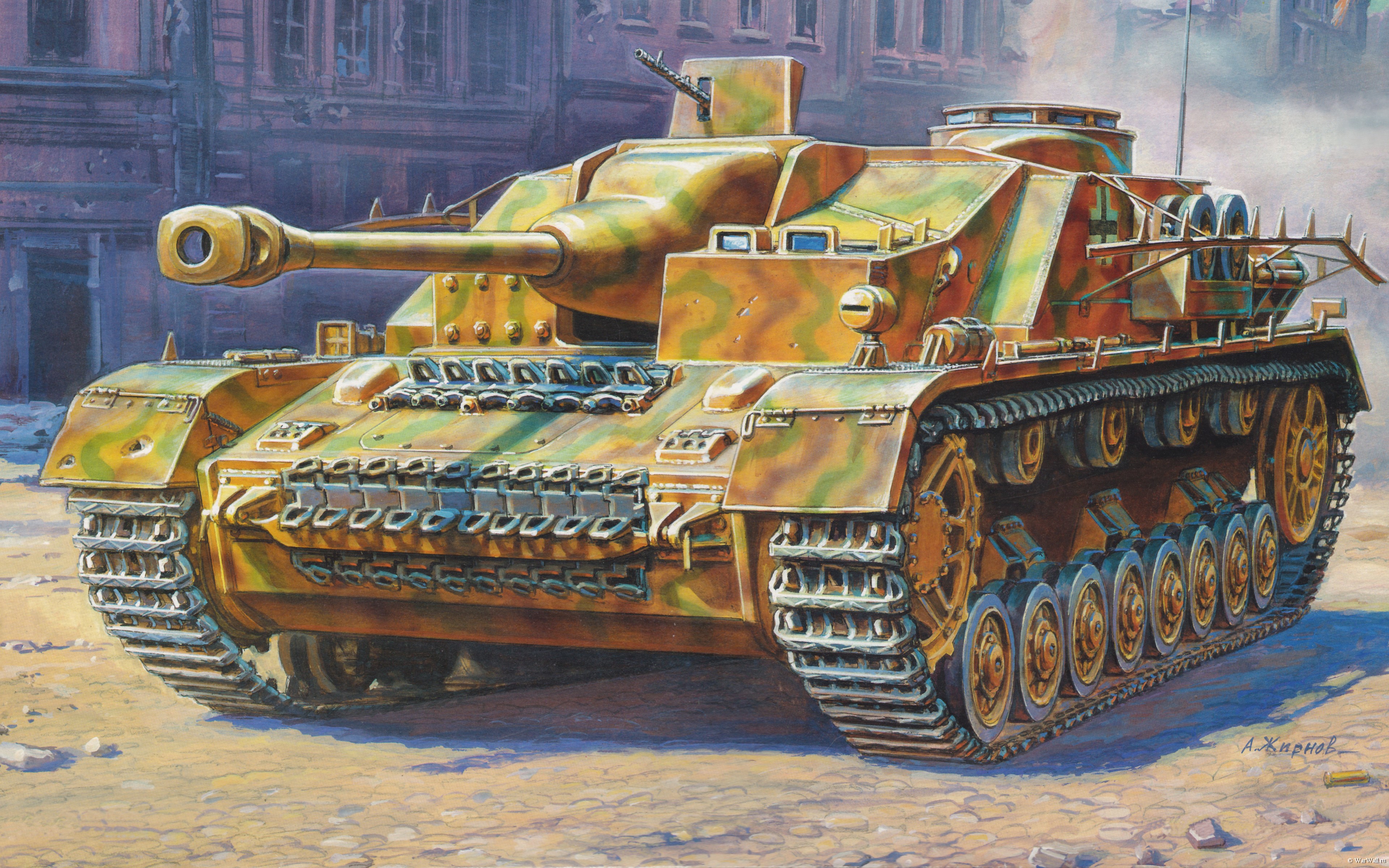 4K Painting of StuG. IV SPG HD Wallpaper