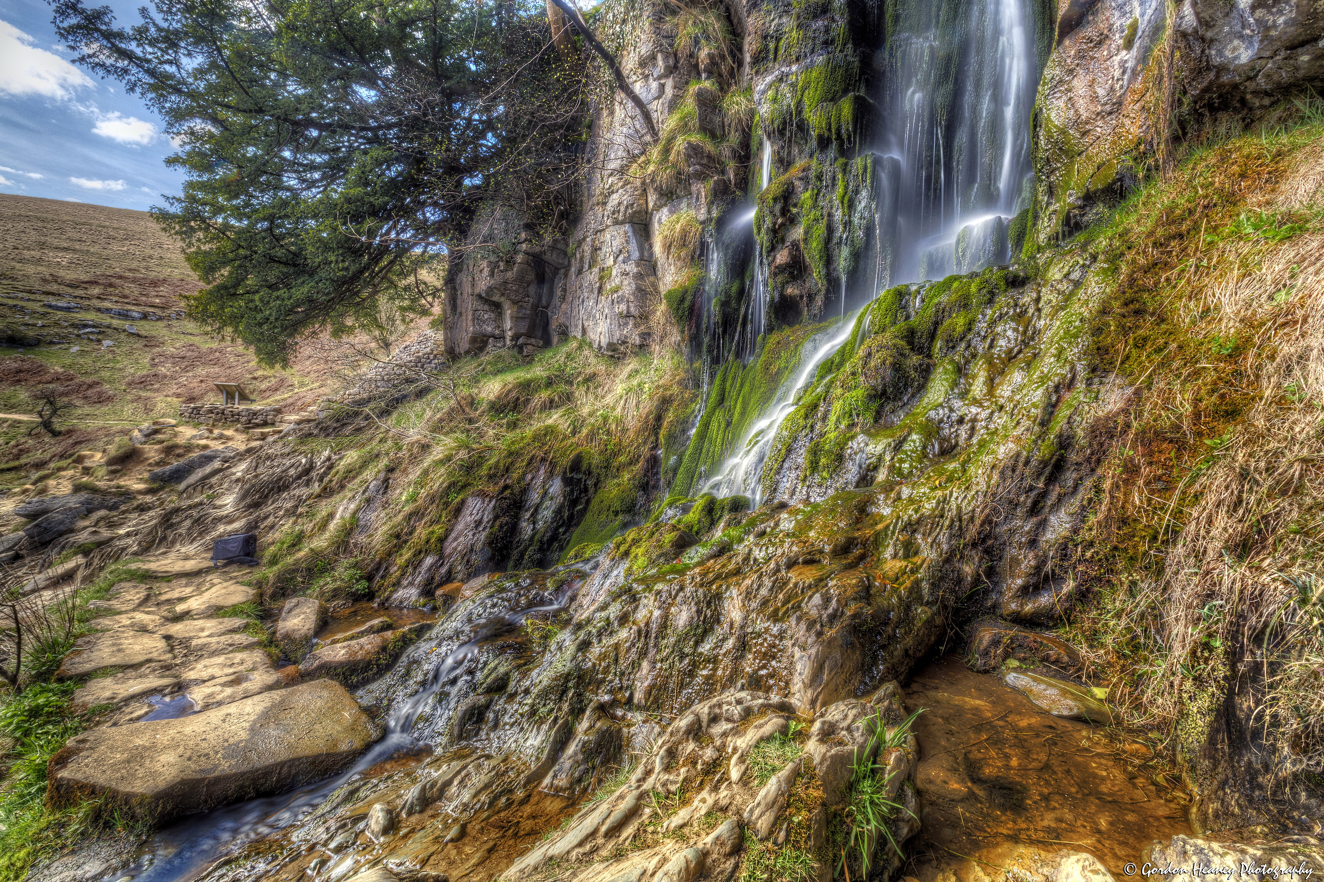 Thorton Force Waterfall, United Kingdom HD Wallpaper