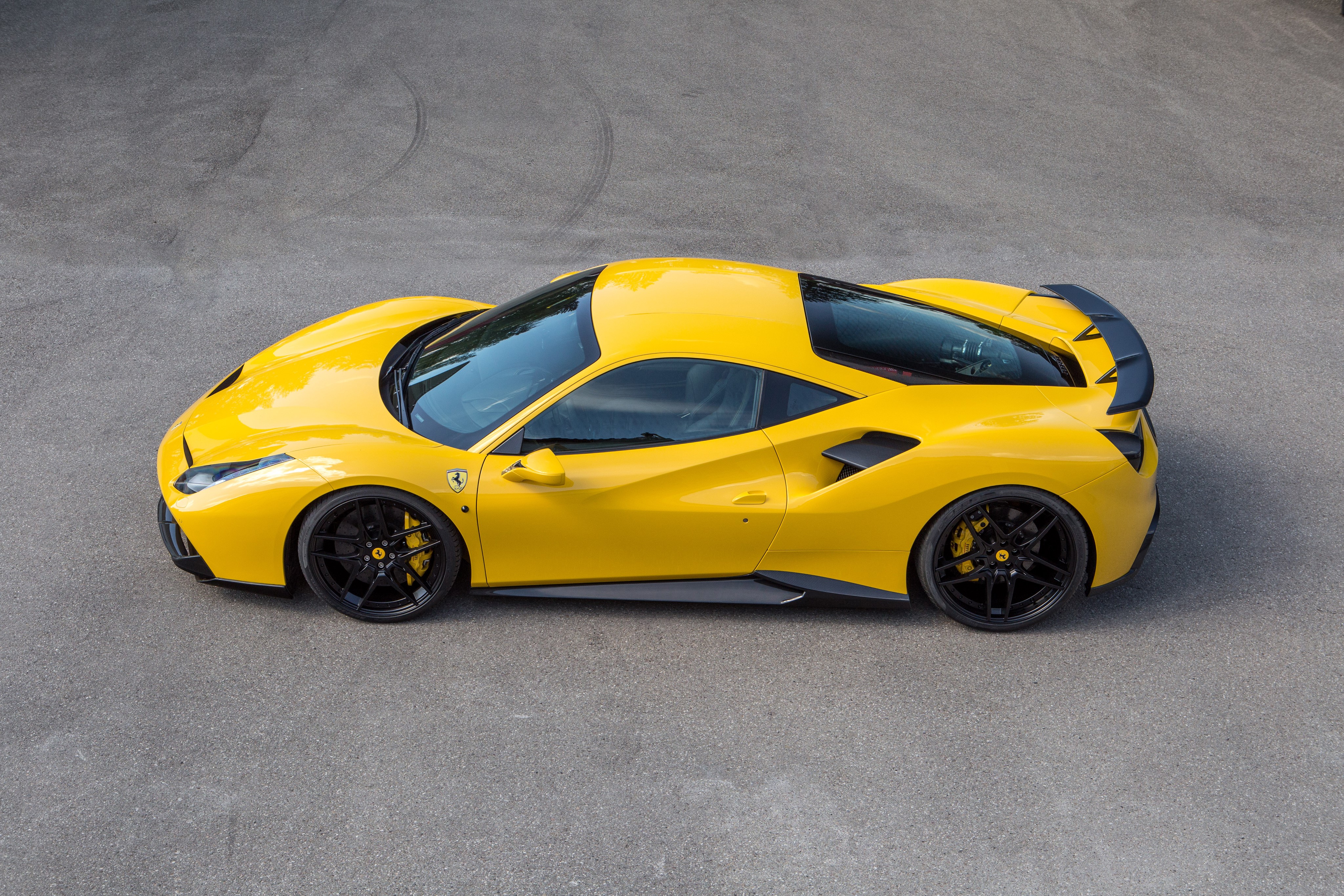 Yellow 2016 Novitec Rosso 488 GTB Ferrari HD Wallpaper
