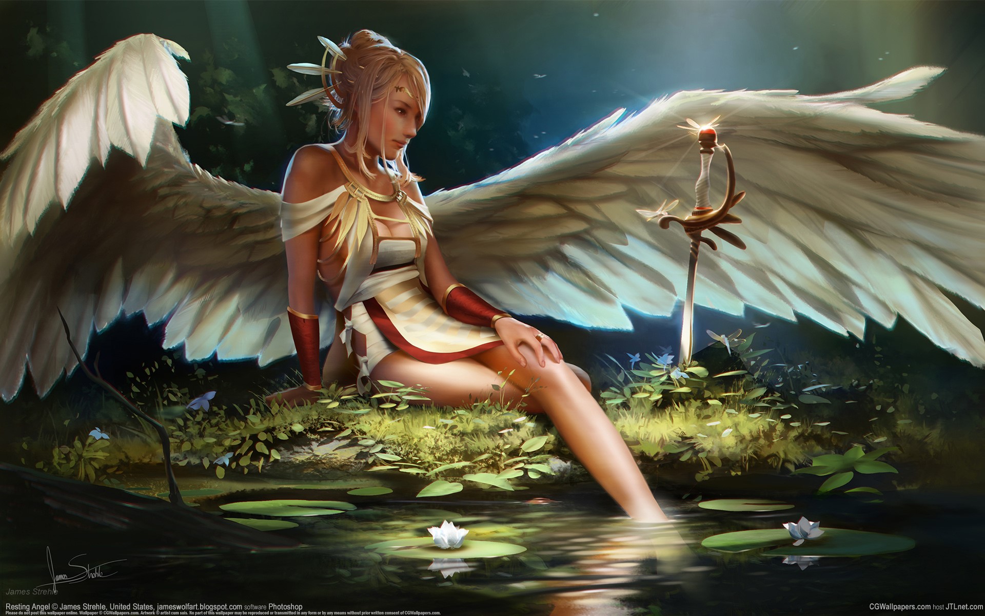 Resting Angel by James Strehle HD Wallpaper