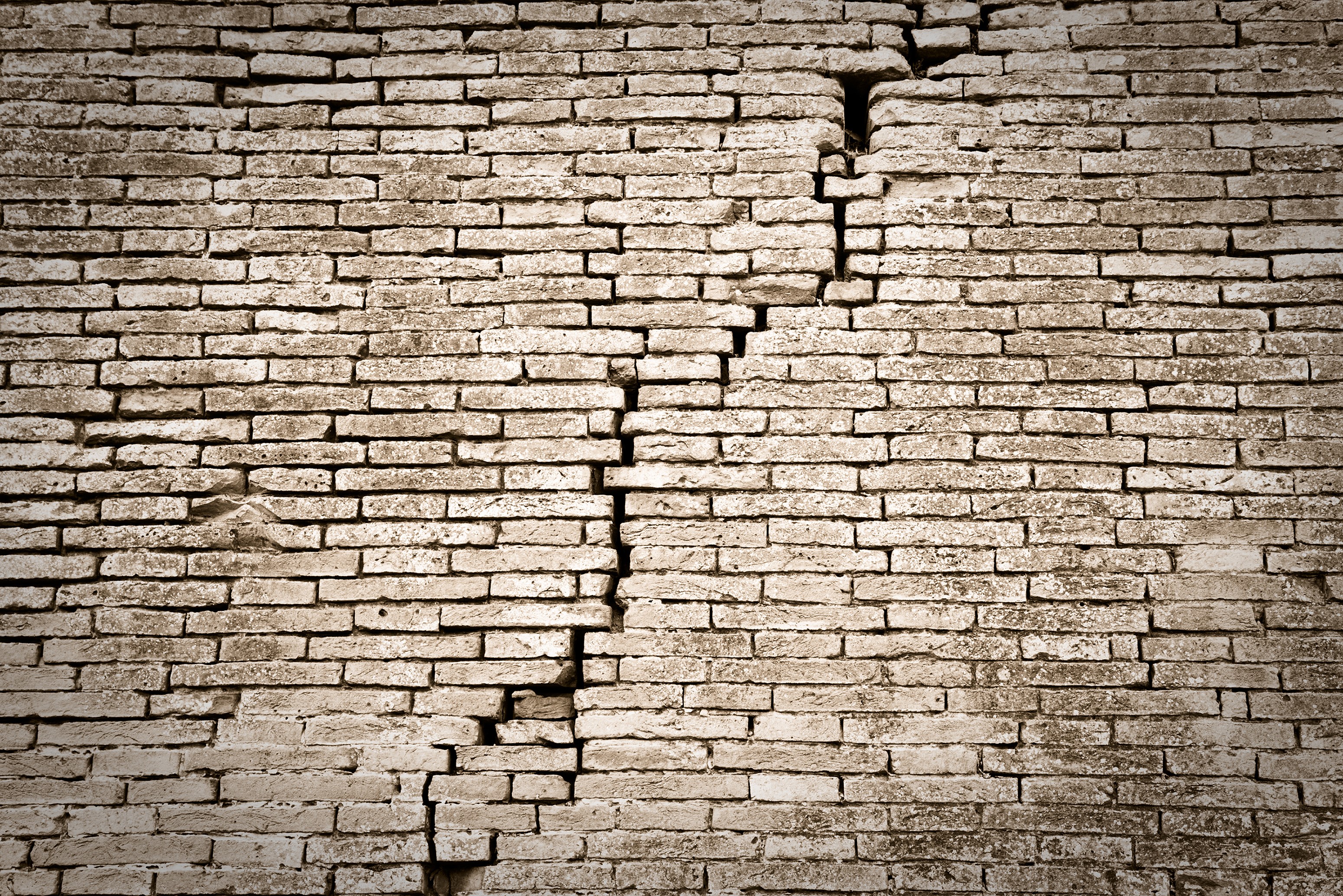 Cracked brick wall texture HD Wallpaper