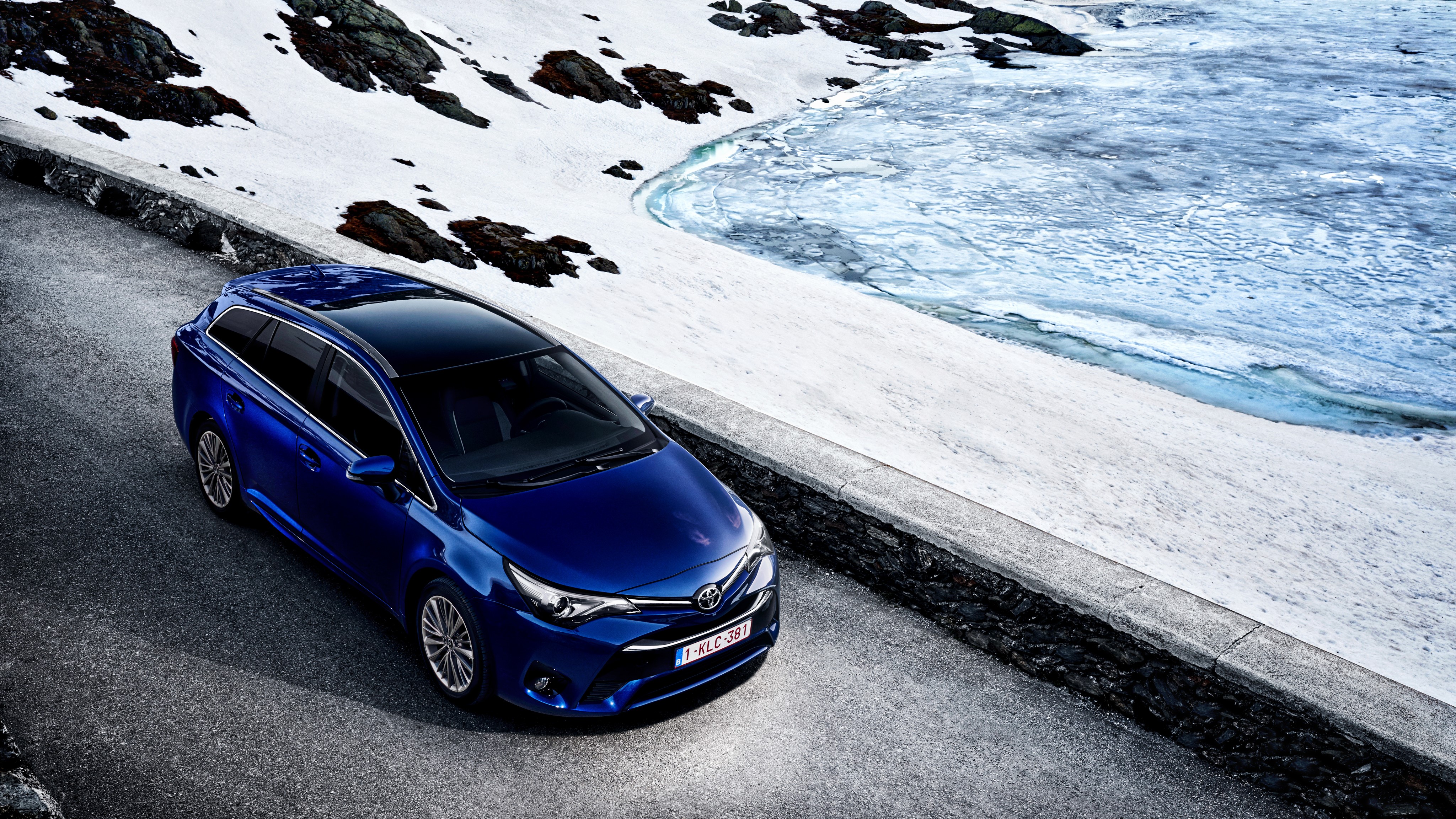 Blue 2015 Toyota Avensis Touring Sports HD Wallpaper