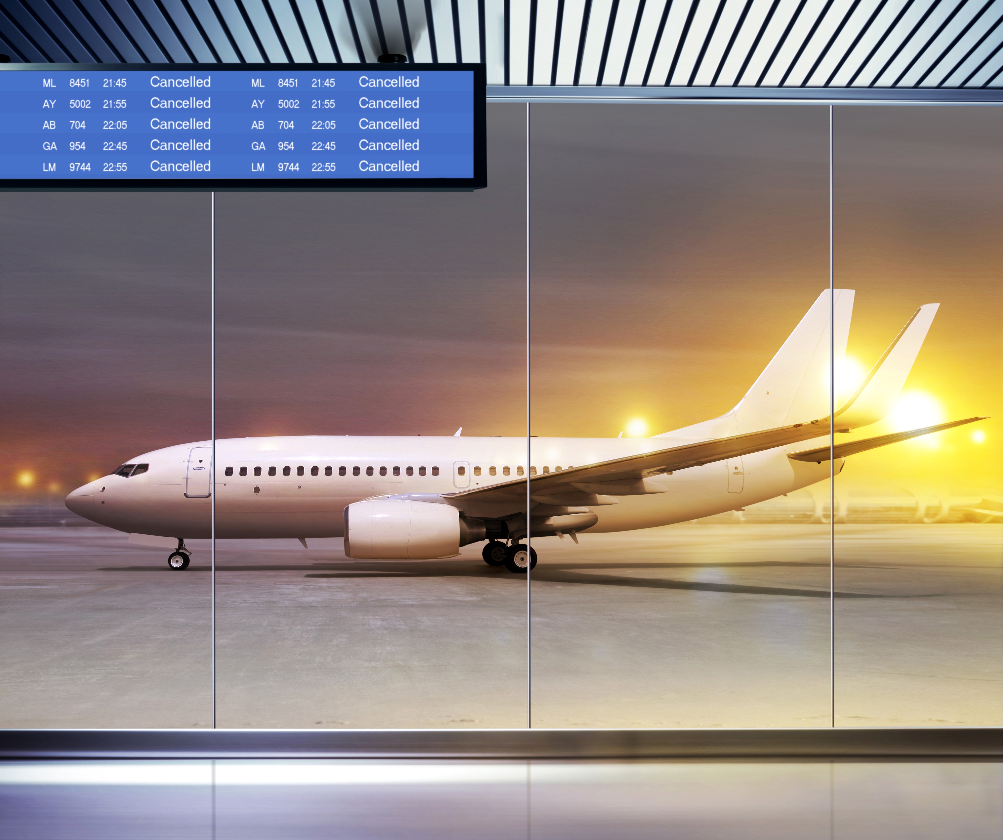 Airplane at Airport Gate HD Wallpaper