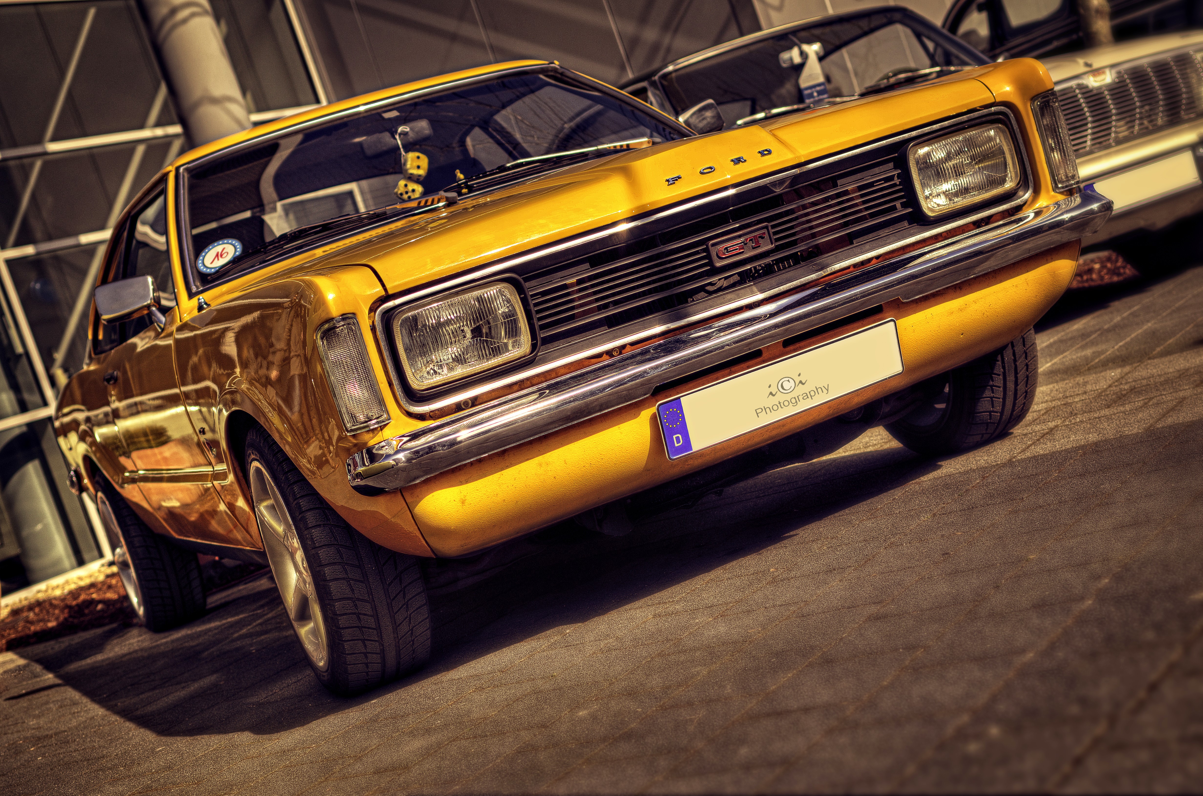 Yellow Ford Taunus GT HD Wallpaper