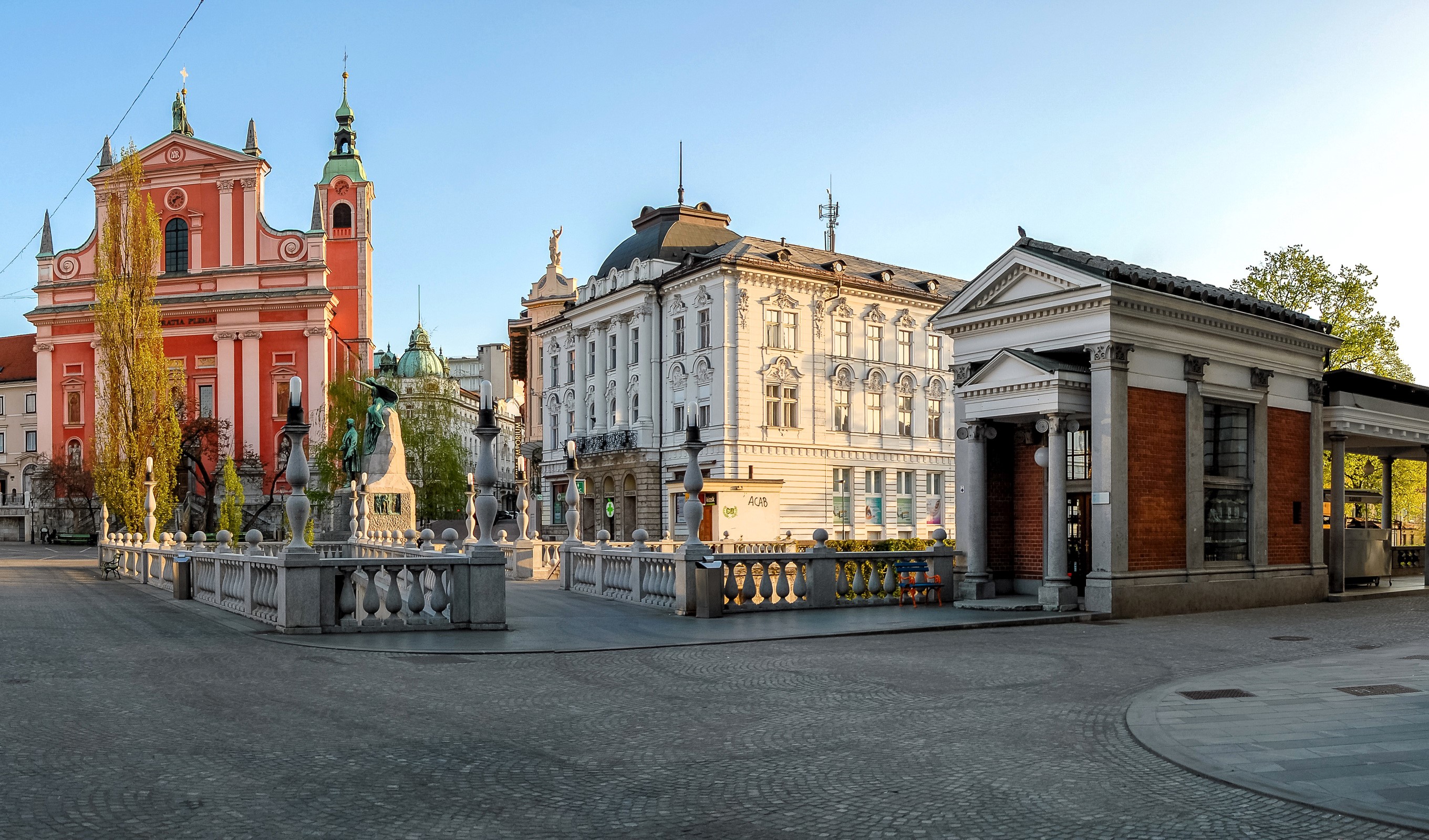 Franciscan Church of the Annunciation, Ljubljana, Slovenia HD Wallpaper