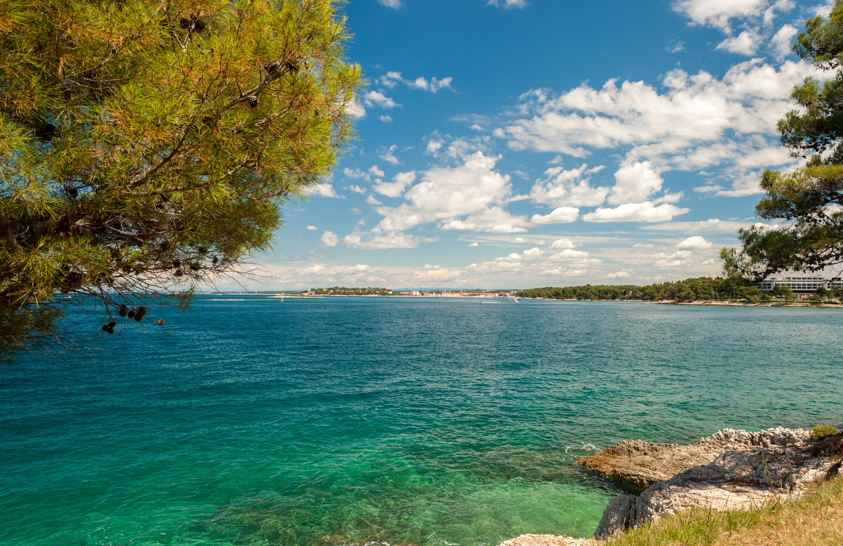 Sea and Coastline in Istria, Croatia HD Wallpaper