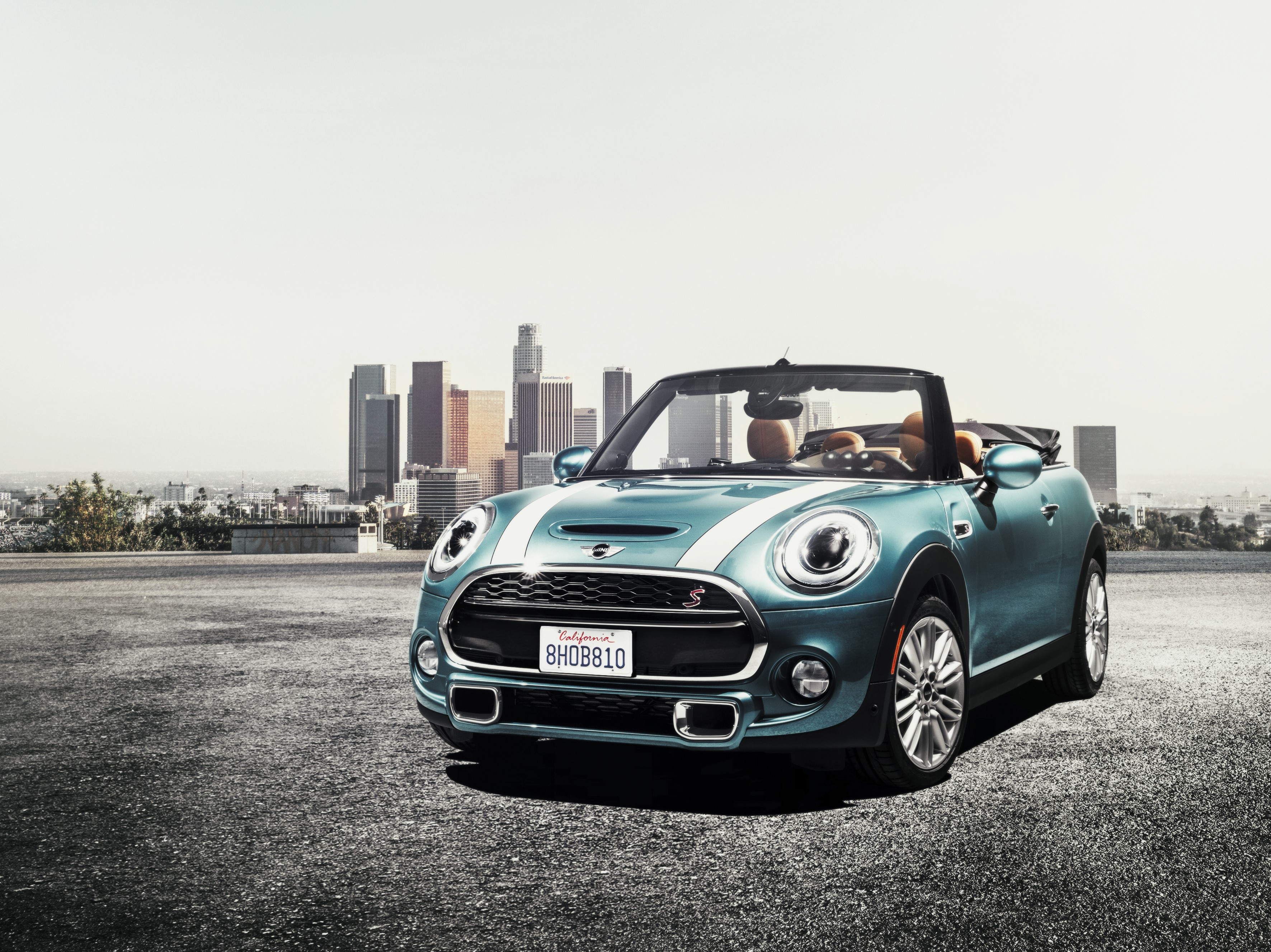 Mini Cooper Cabriolet Convertible in City HD Wallpaper
