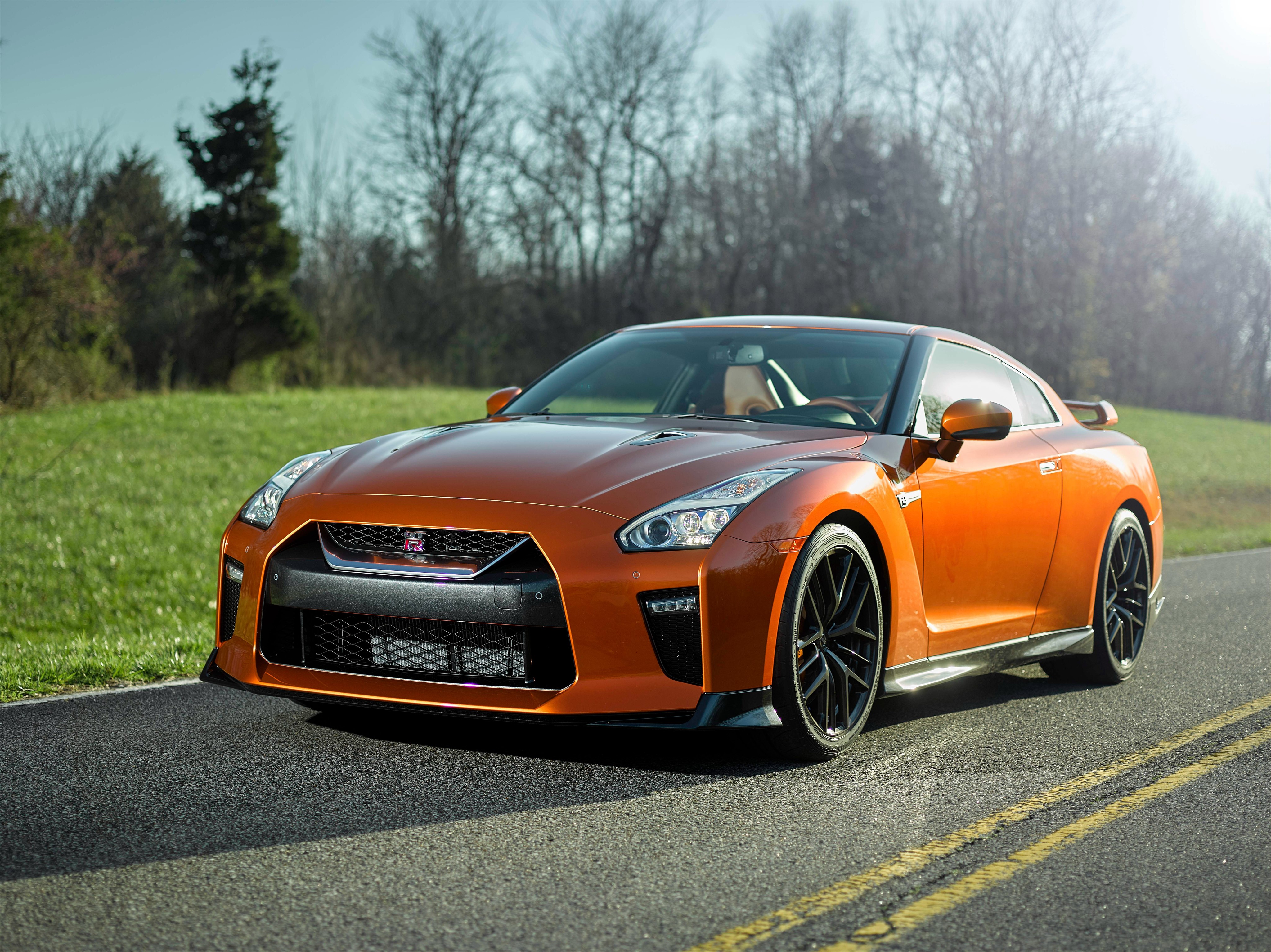 4K Orange Nissan GT-R R35 HD Wallpaper