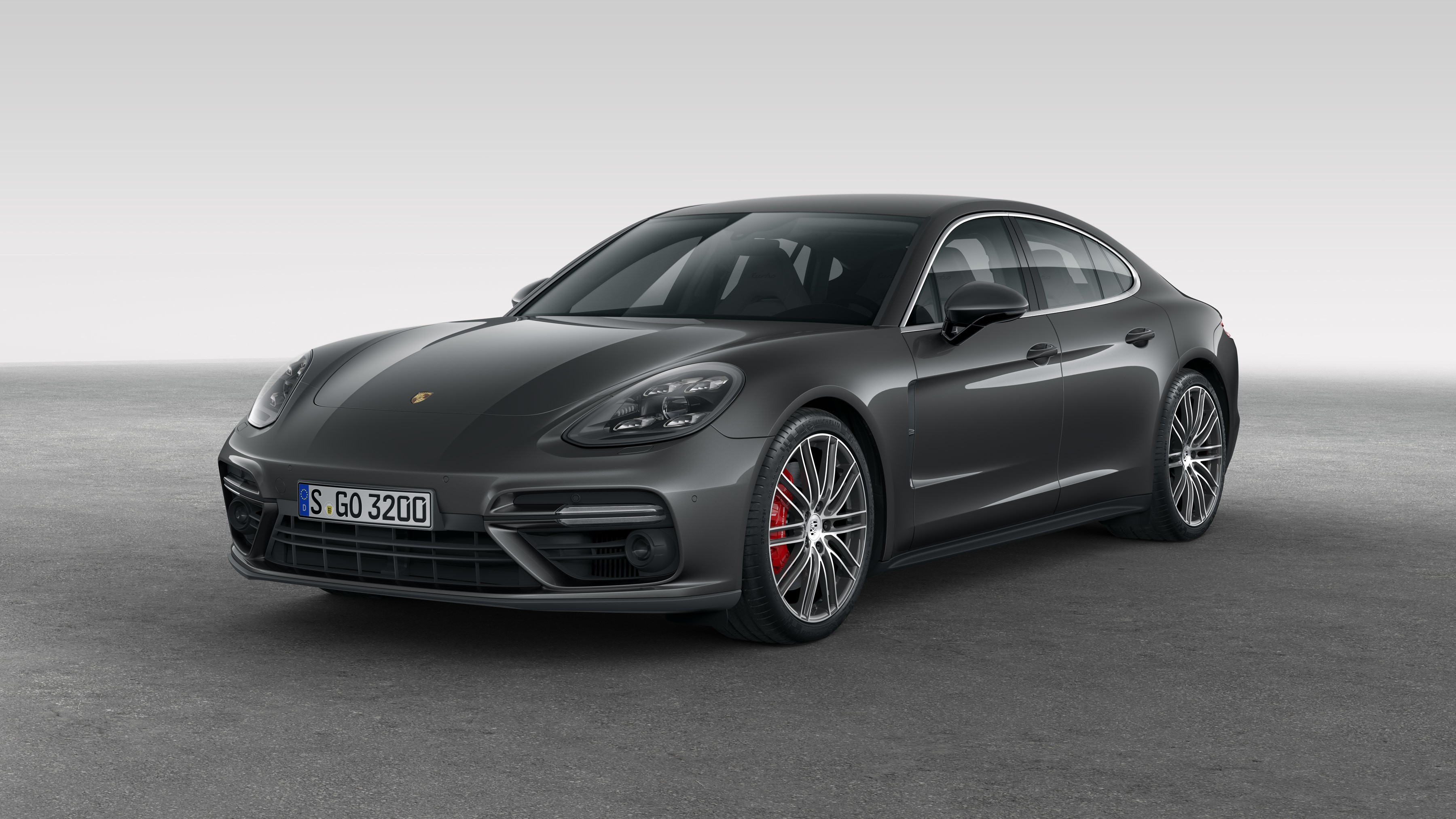 Grey Porsche Panamera S.GO 3200 HD Wallpaper