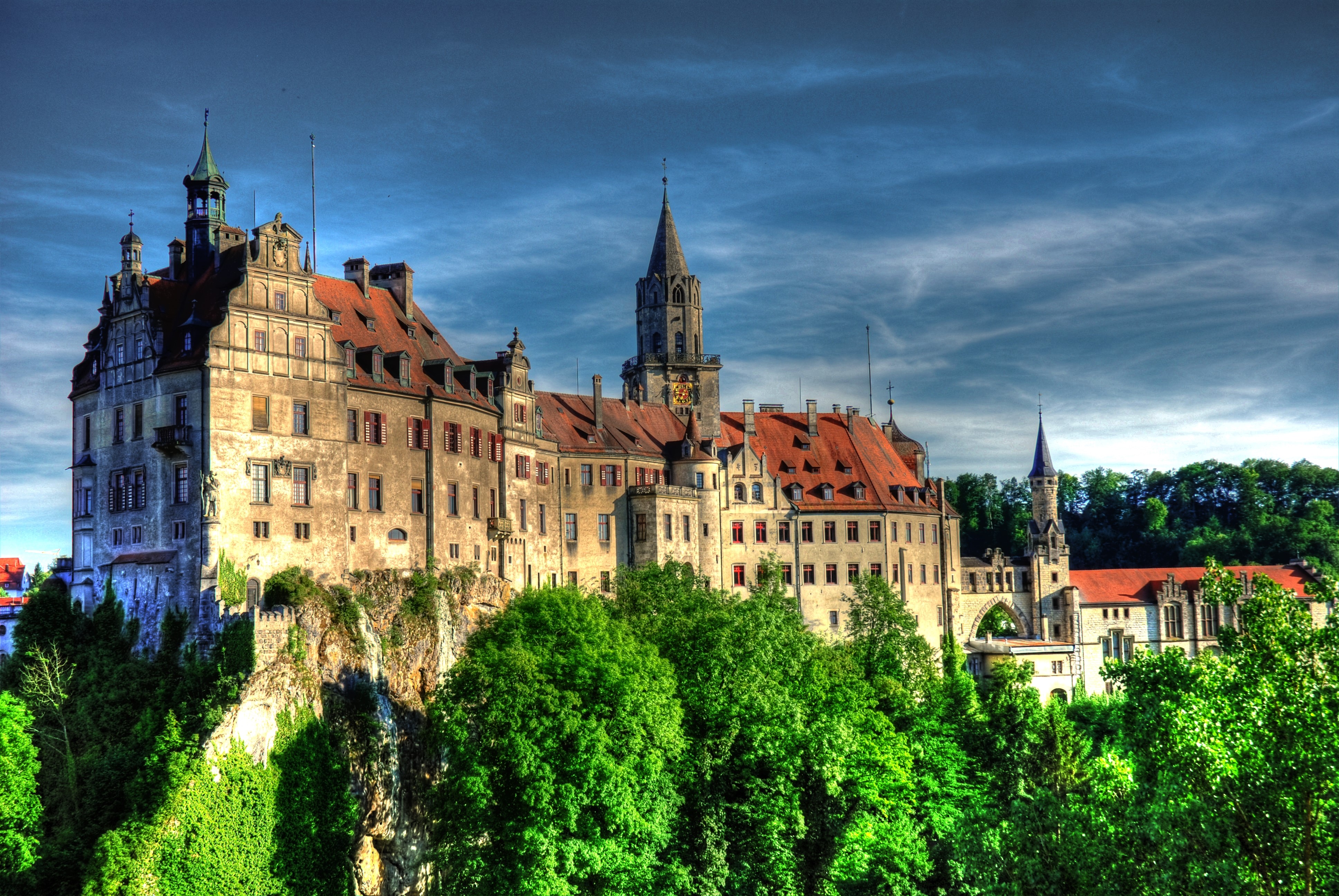 4K HDR Castle Sigmaringen Germany Sky HD Wallpaper
