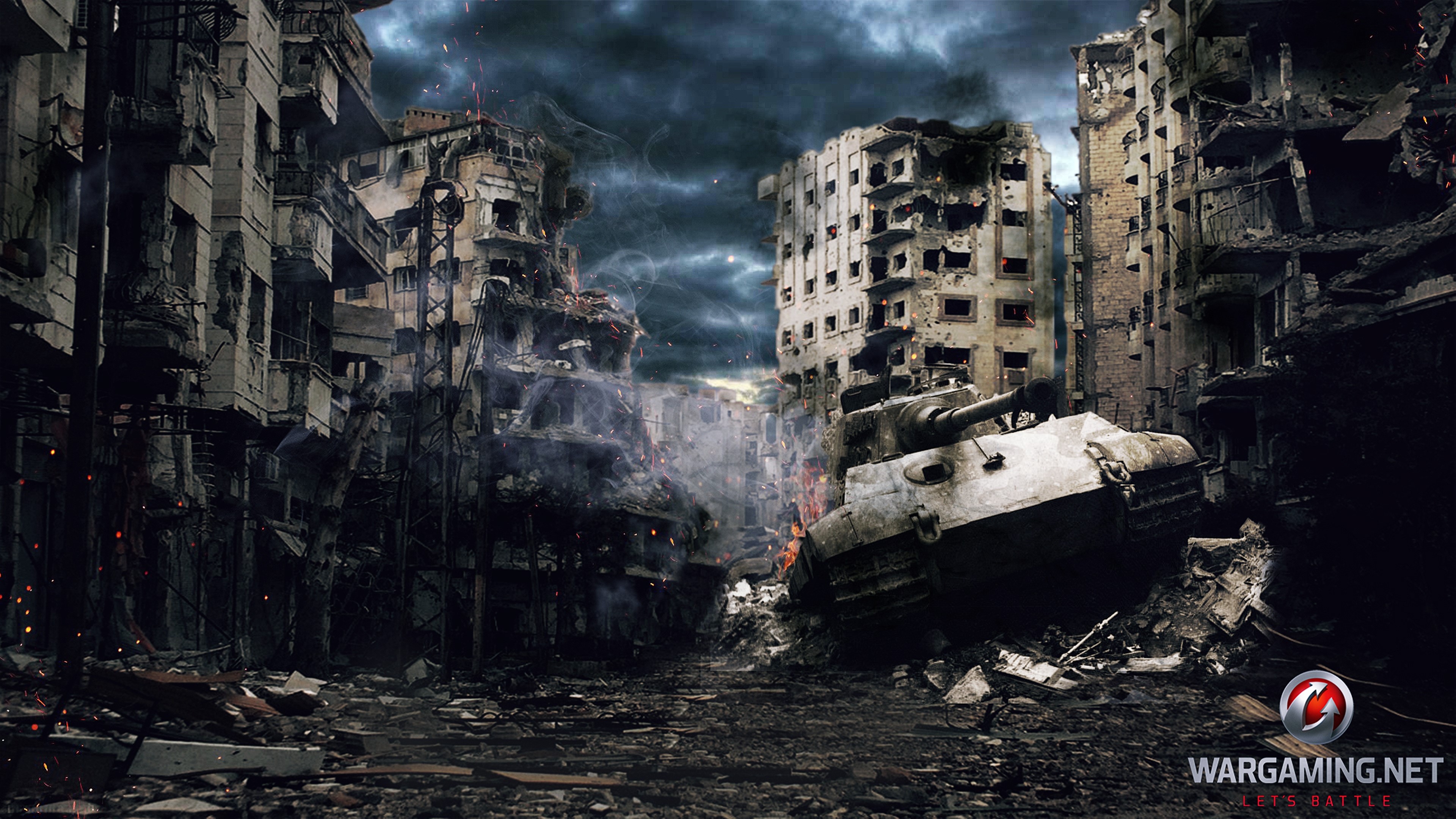4K World of Tanks Panther Tank in Ruined City HD Wallpaper
