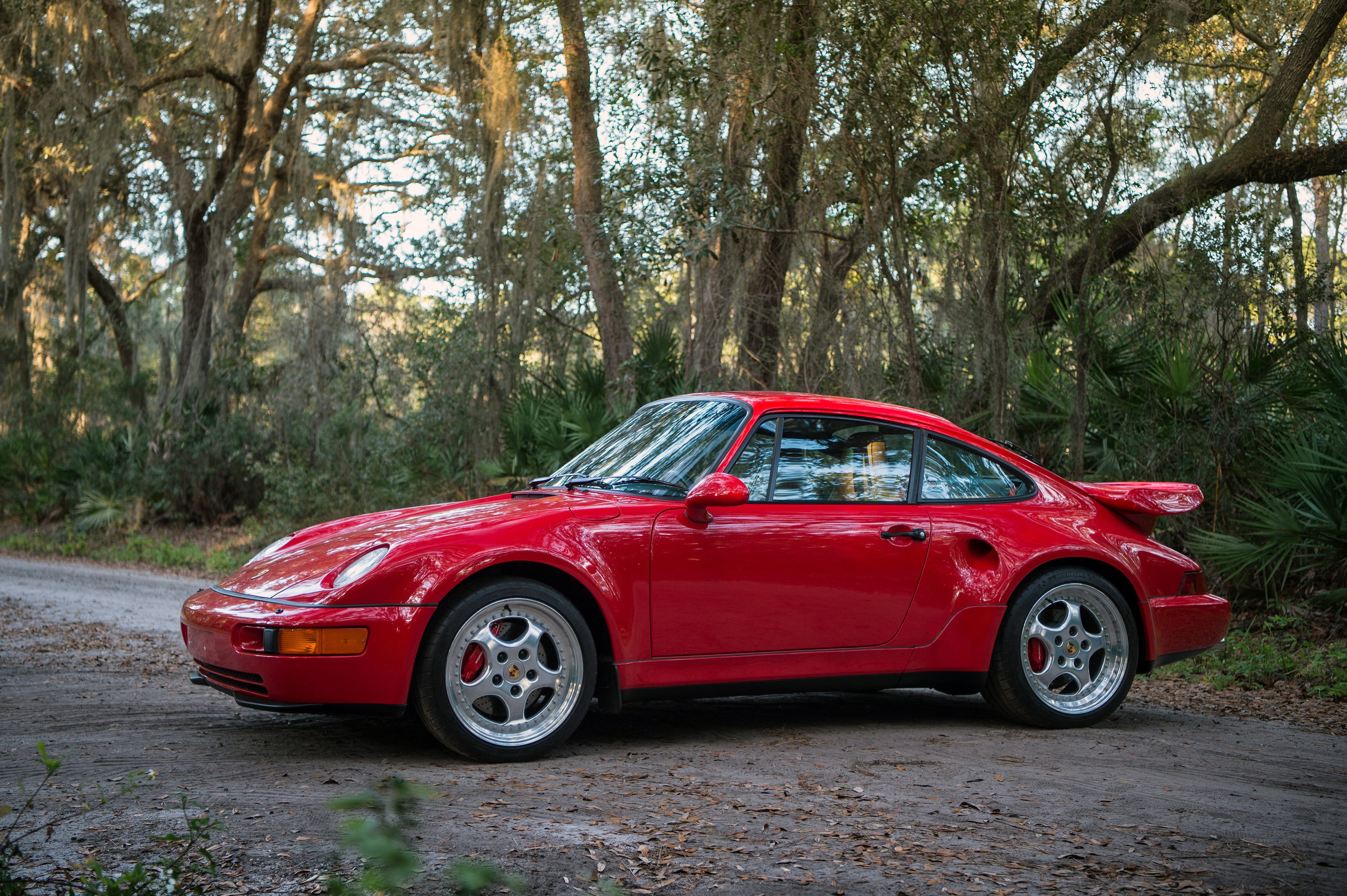 Red 1994 Porsche 911 Turbo 3.6 S Flachbau HD Wallpaper