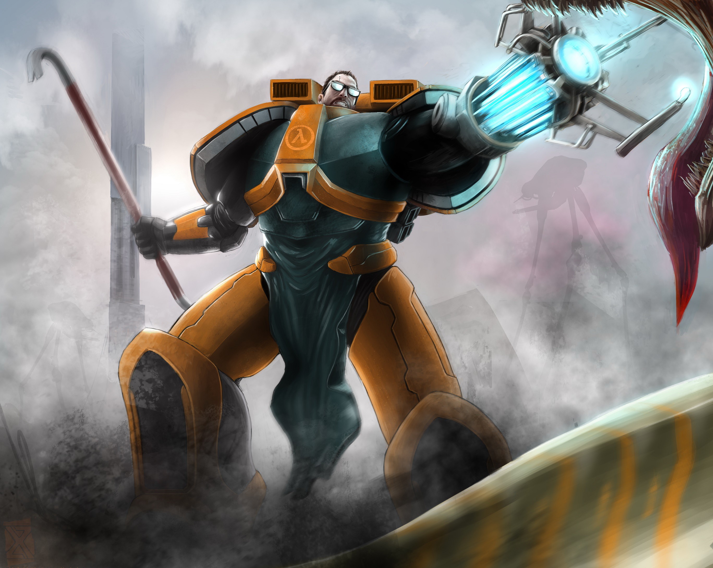 Gordon Freeman with Gravity Gun from Half-Life HD Wallpaper