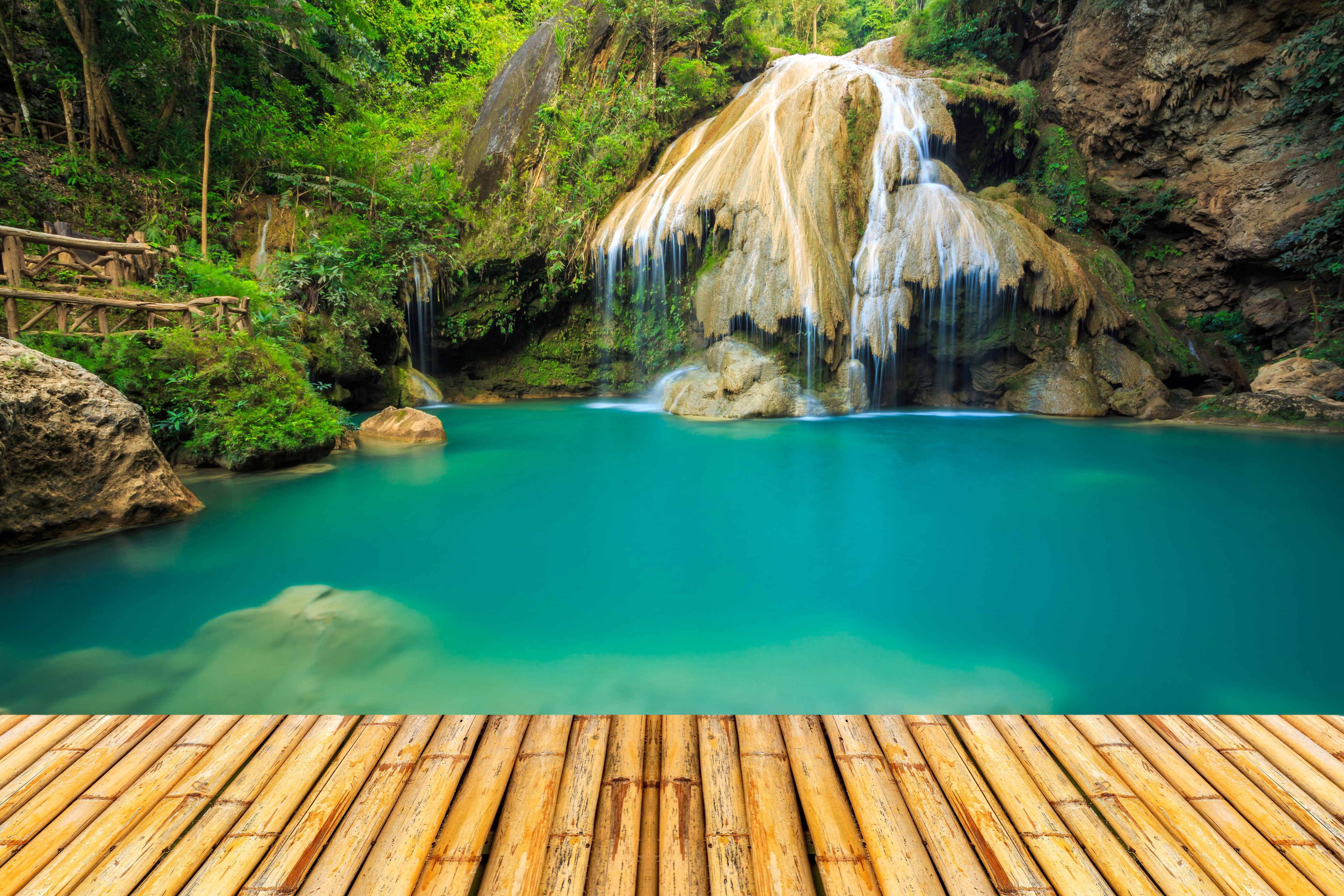 4K Thailand Waterfalls in National Parks HD Wallpaper