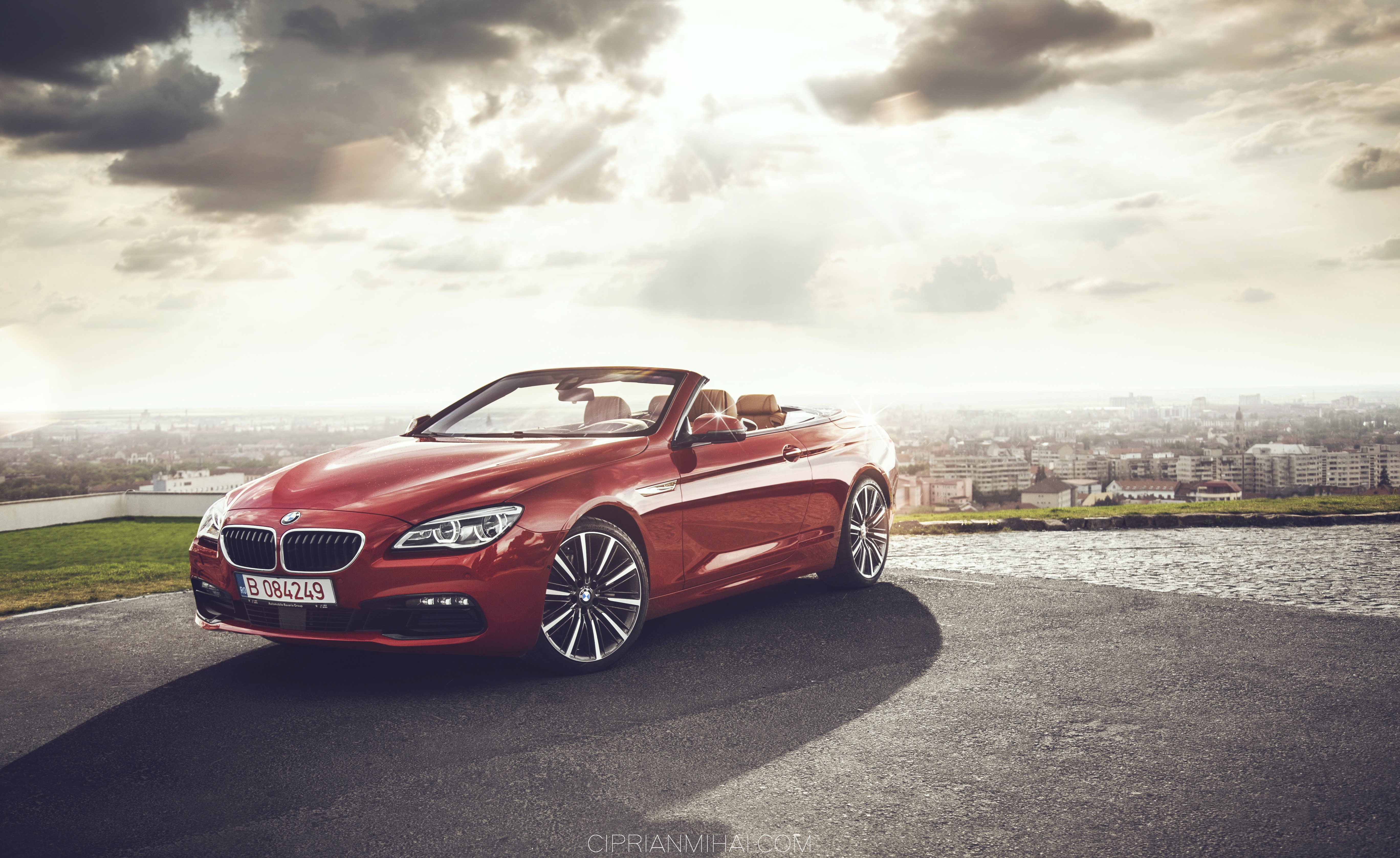 Red BMW 640 Cabriolet HD Wallpaper