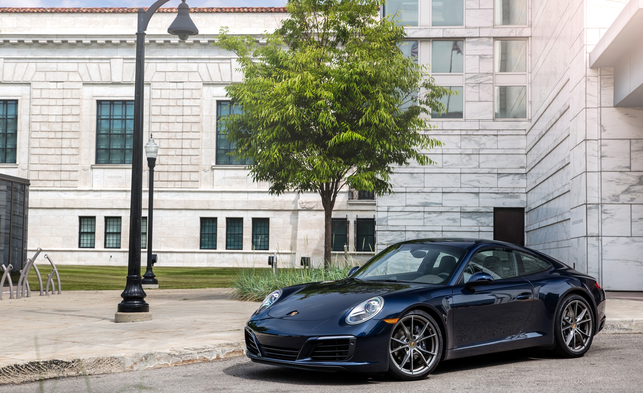 Blue 2017 Porsche 911 Carrera Coupe HD Wallpaper