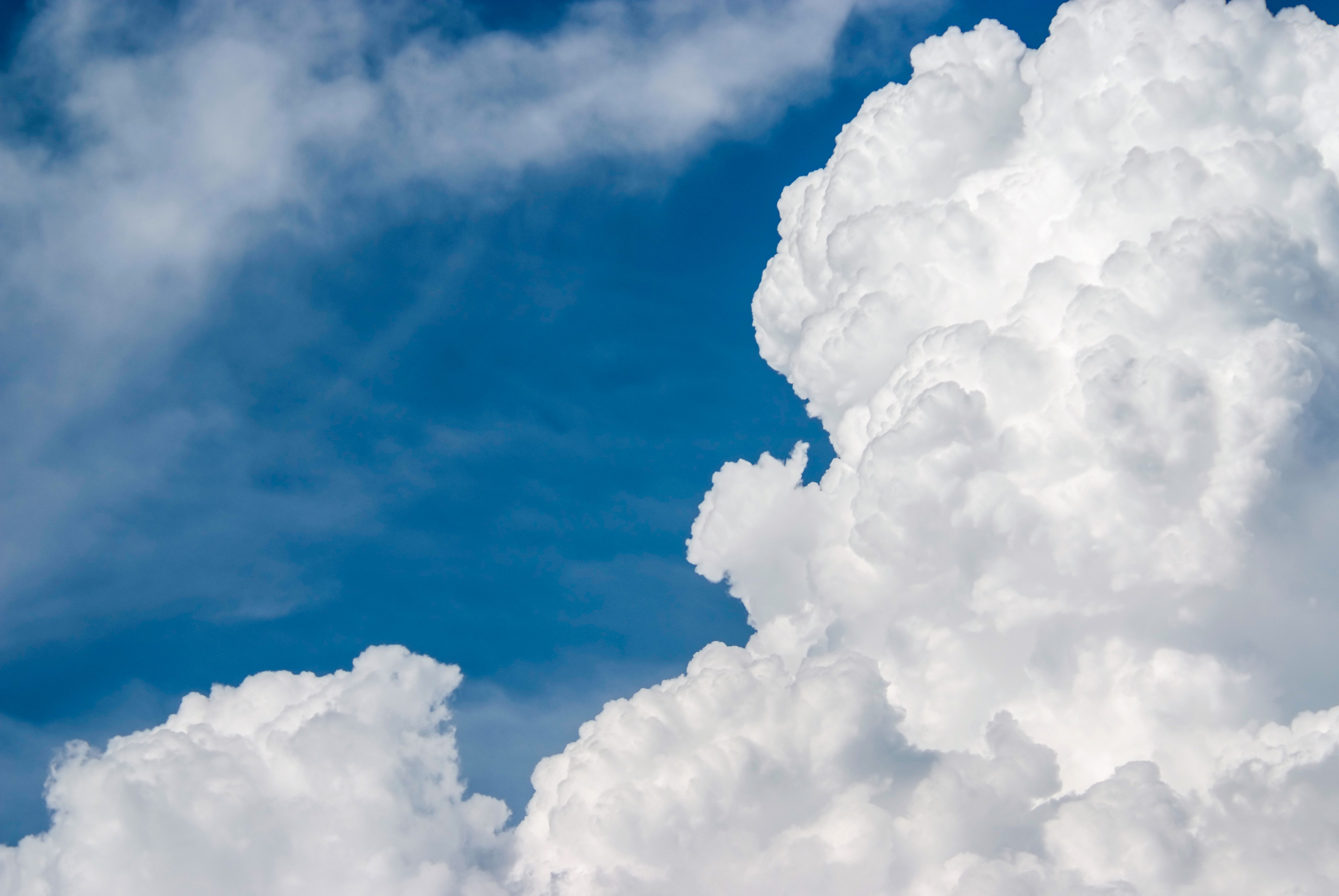 Blue Sky with White Clouds HD Wallpaper