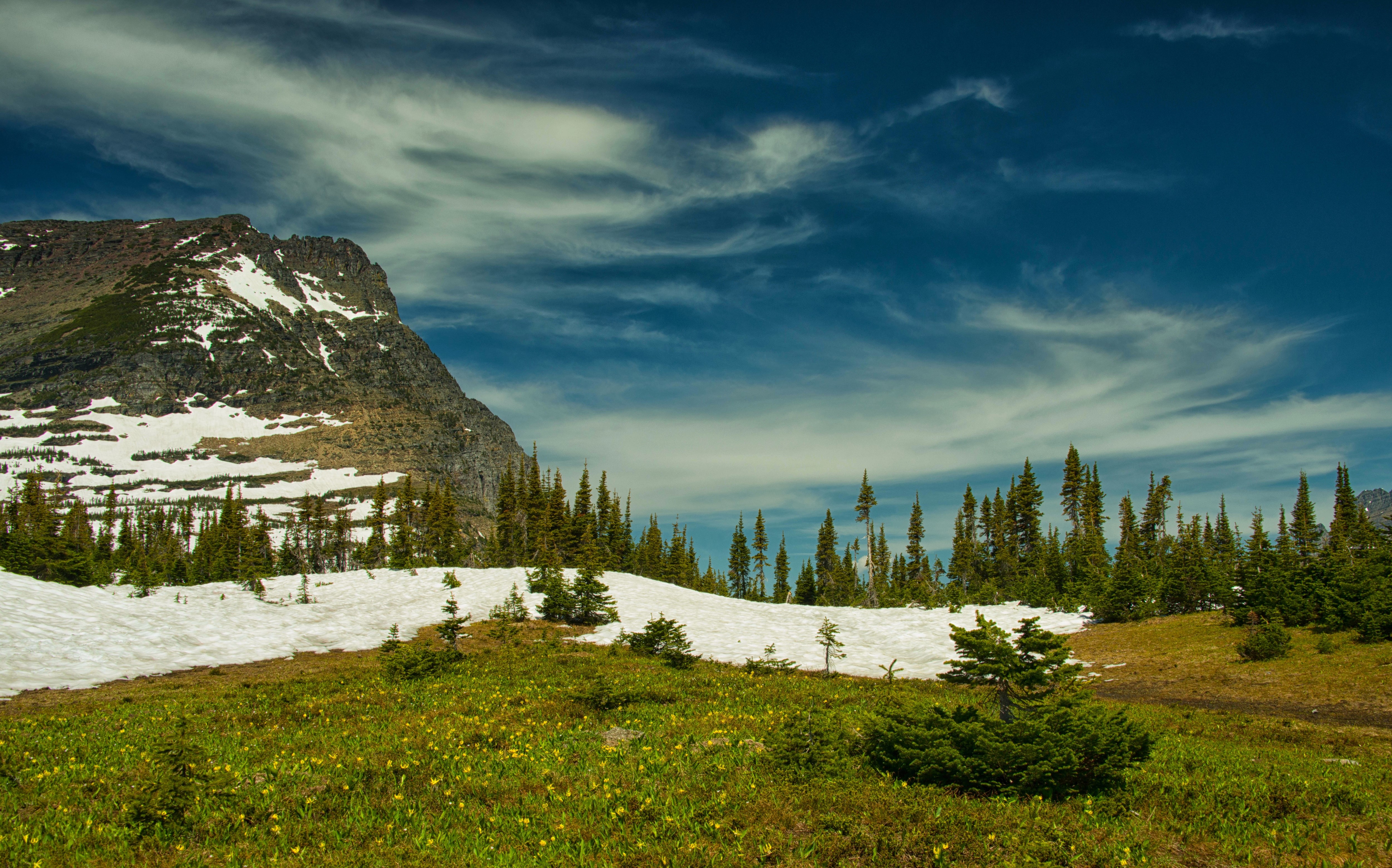 Glacier Rocky Mountains USA Scenery HD Wallpaper