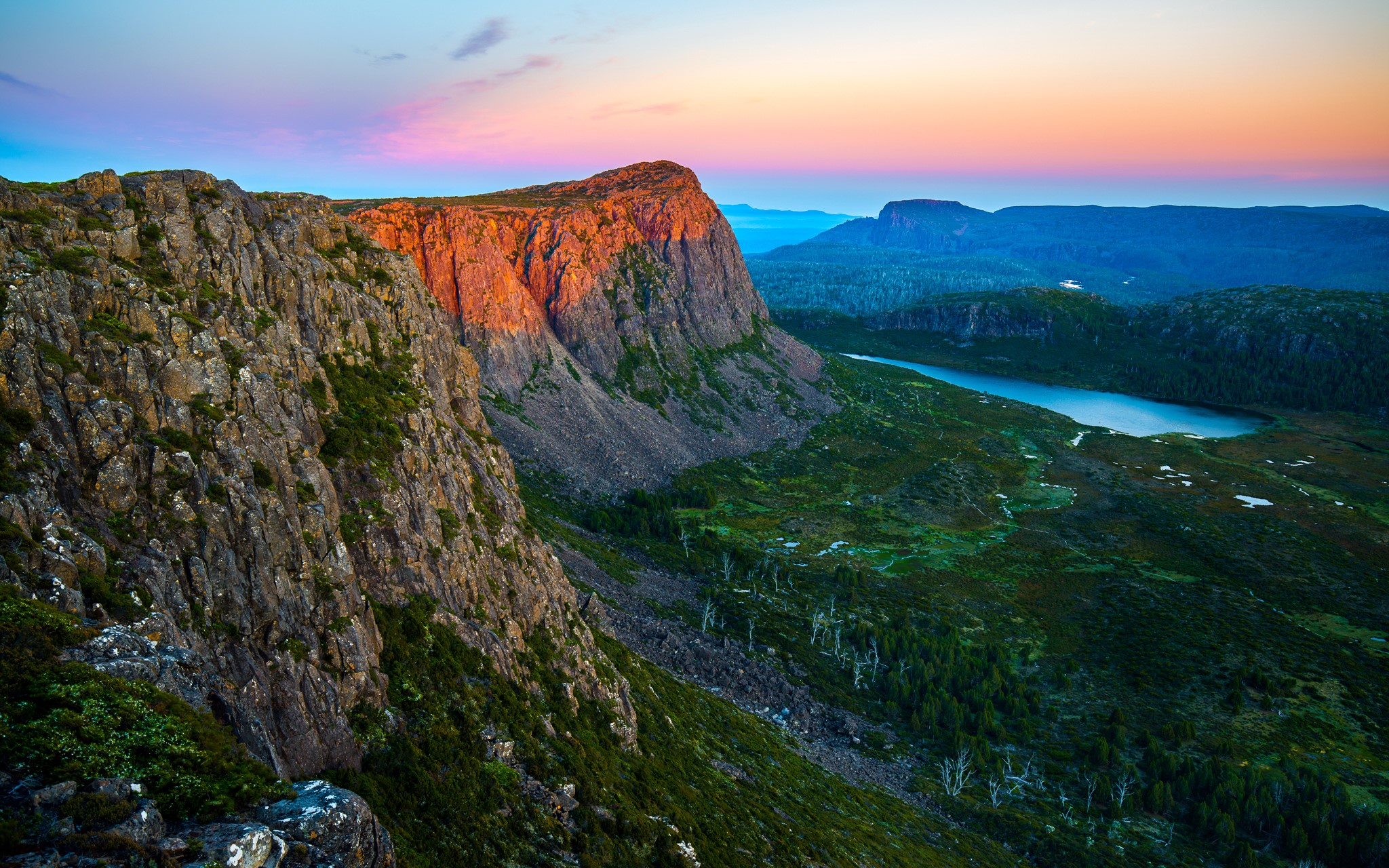 King David Peak, Australia Mountains Crag Landscape HD Wallpaper