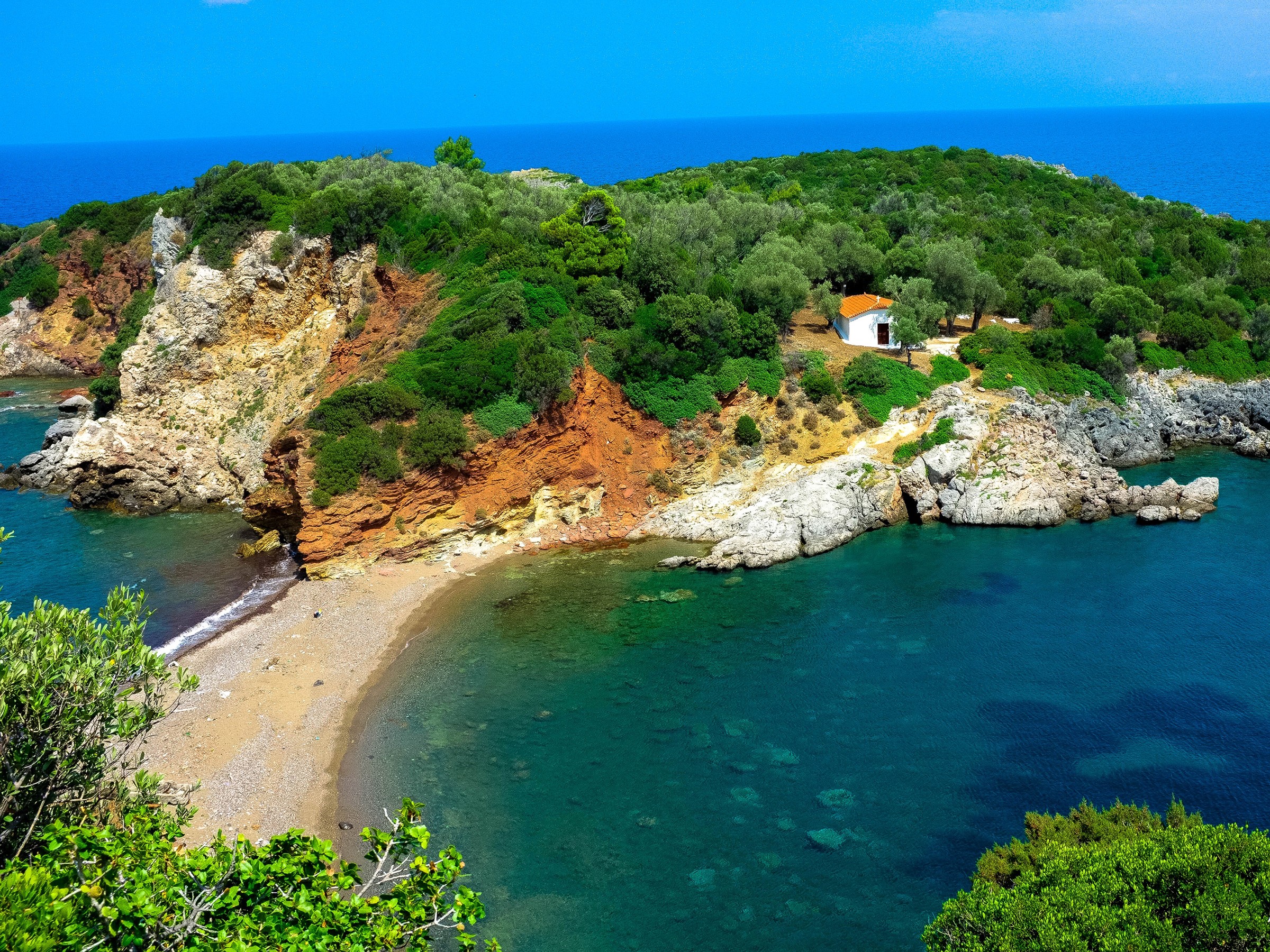 Agia Anna Beach Naxos, Greece Coastline HD Wallpaper