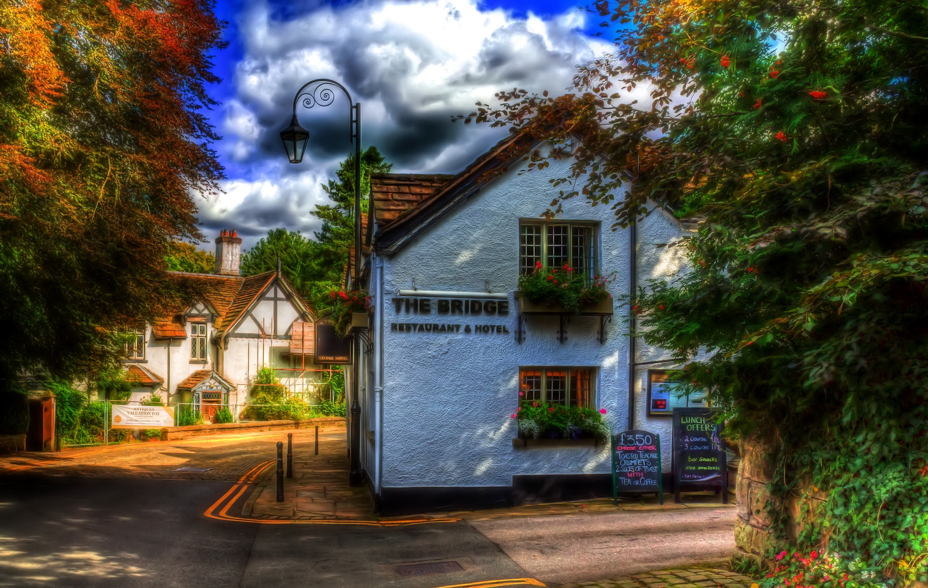 The Bridge Restaurant & Hotel in Prestbury, England HD Wallpaper