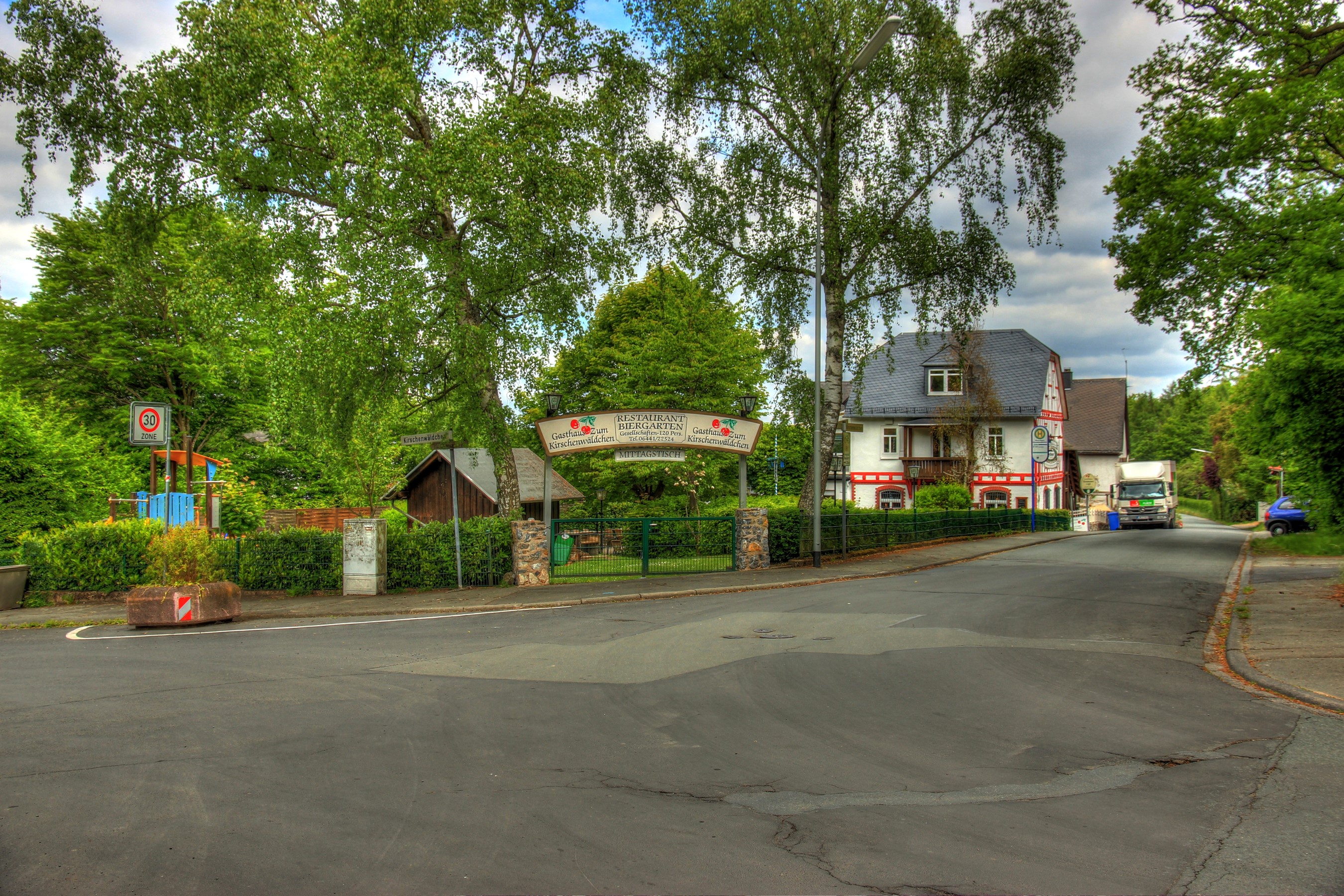 Restaurant Biergarten in Wetzlar, Germany HD Wallpaper