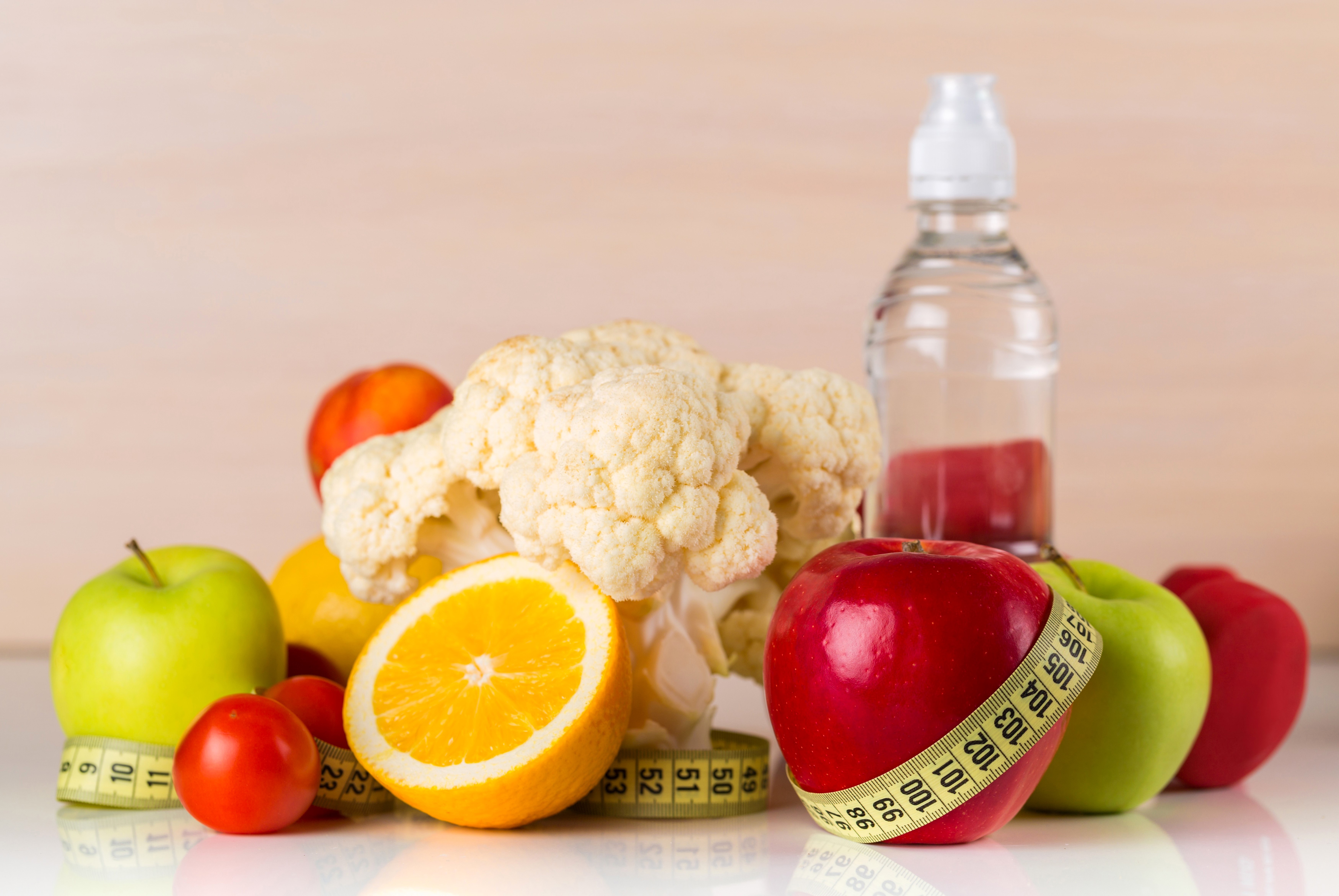 Healthy Food and Drink Arrangement HD Wallpaper