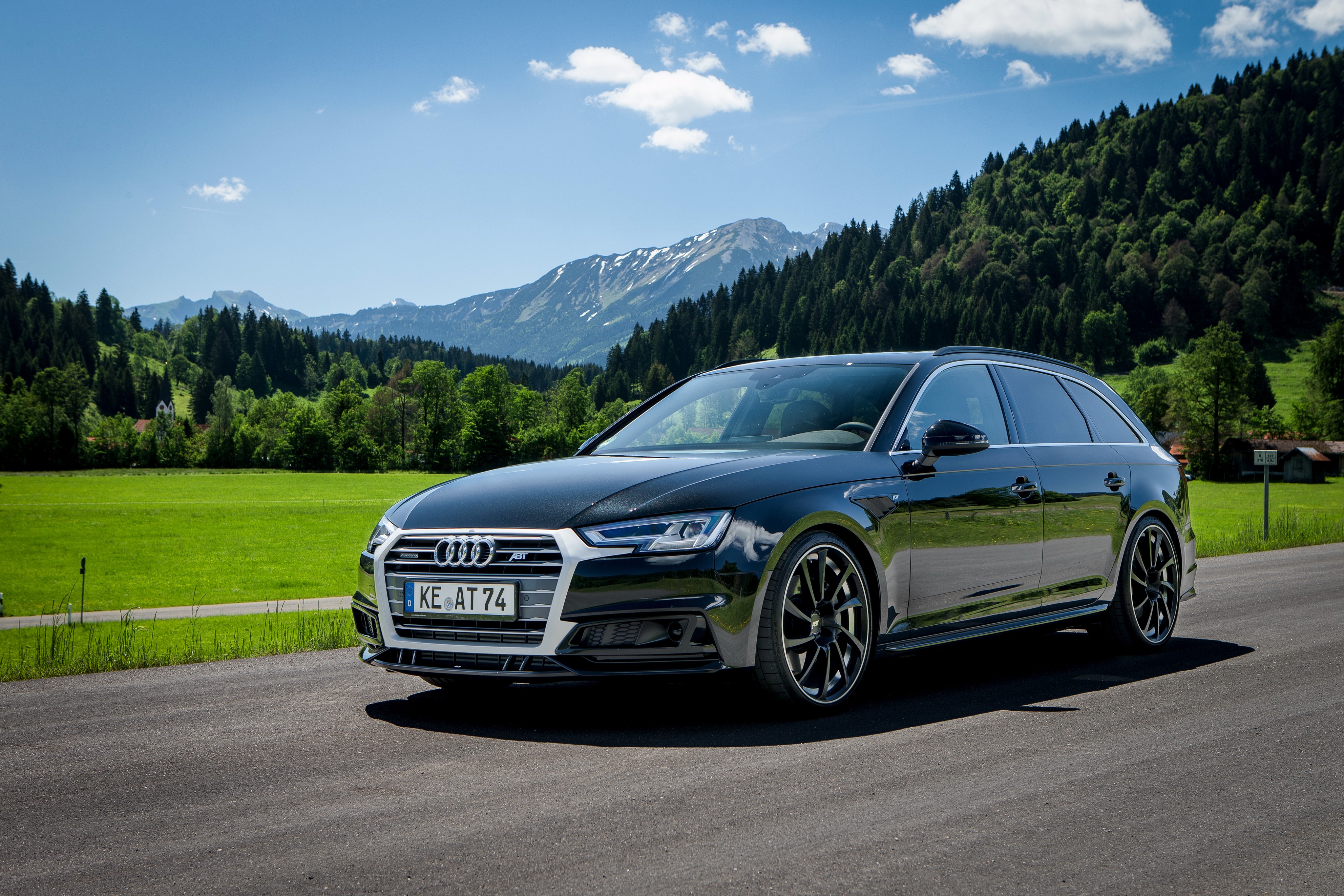 Audi ABT A4 Avant in Mountains HD Wallpaper