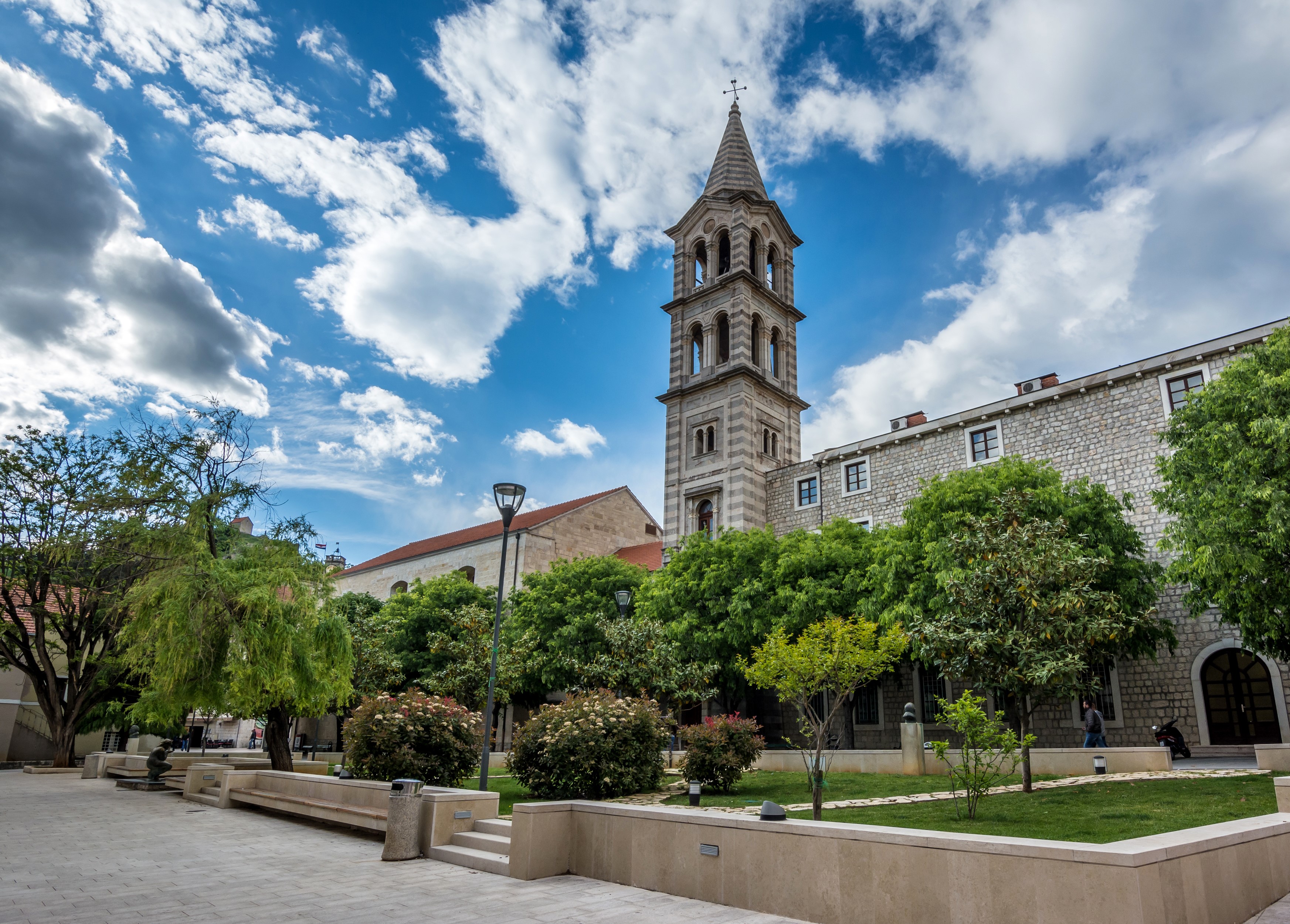 Bell tower and buildings in Split, Croatia HD Wallpaper