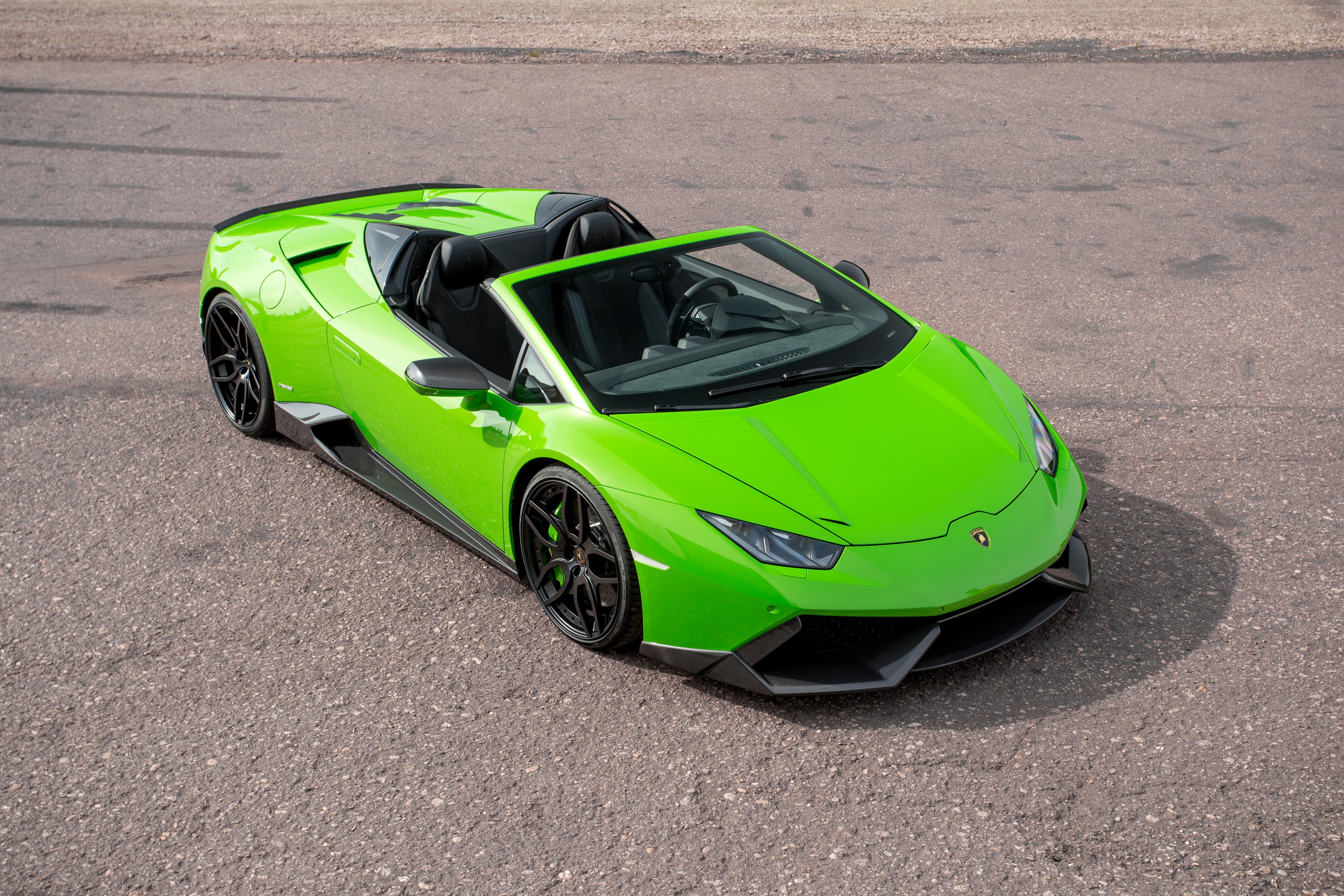 4K Lamborghini Yellow Green Cabriolet HD Wallpaper