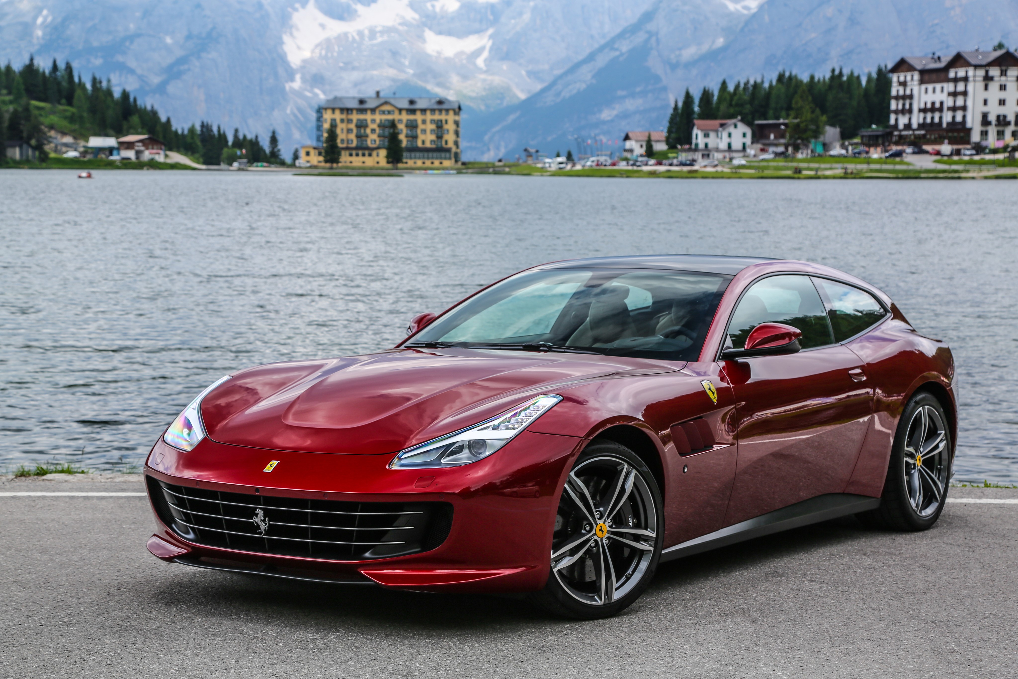 Ferrari GTC4 Lusso Wine Color Metallic HD Wallpaper