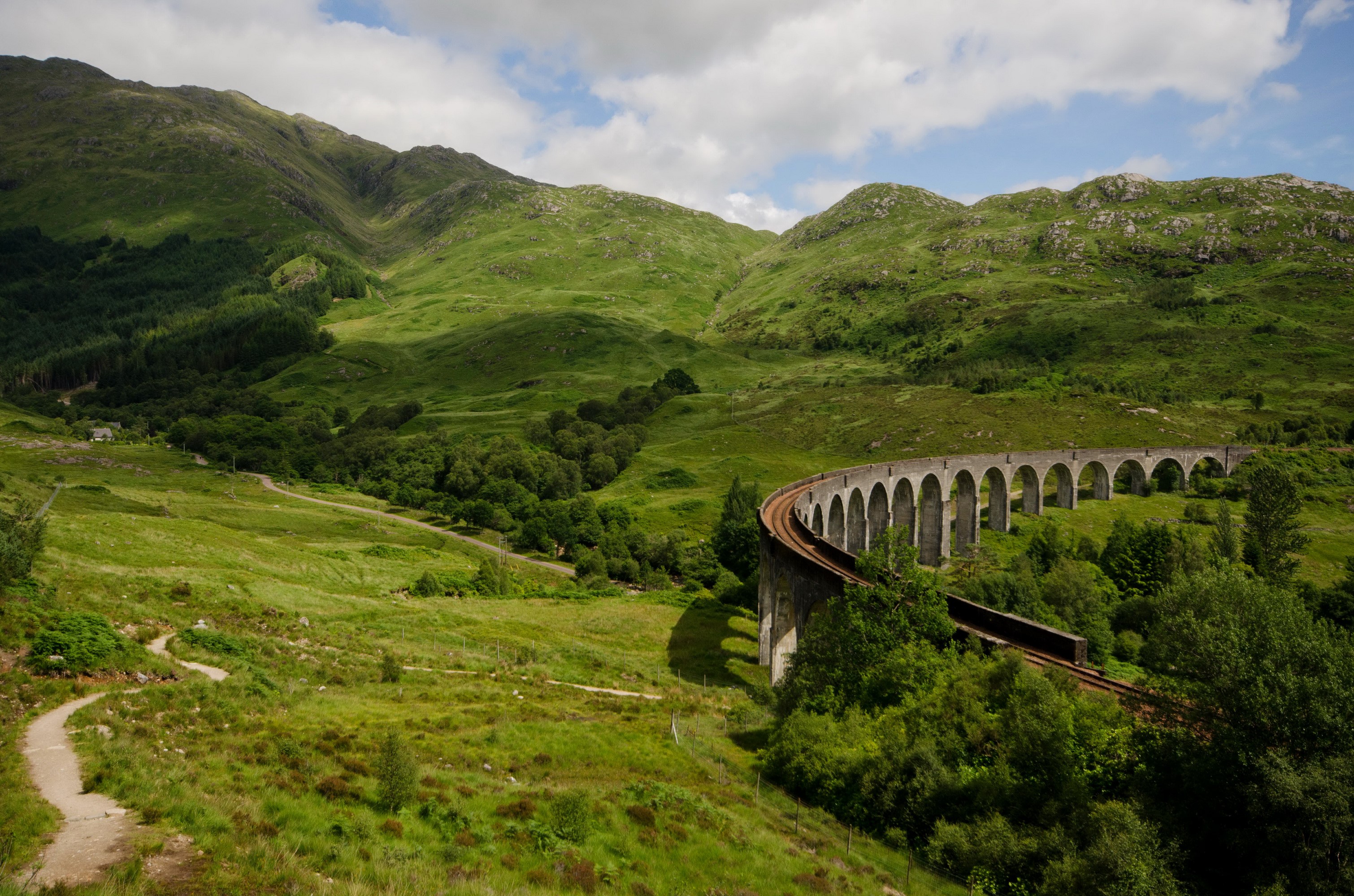 Glenfinnan Viaduct, Scotland HD Wallpaper