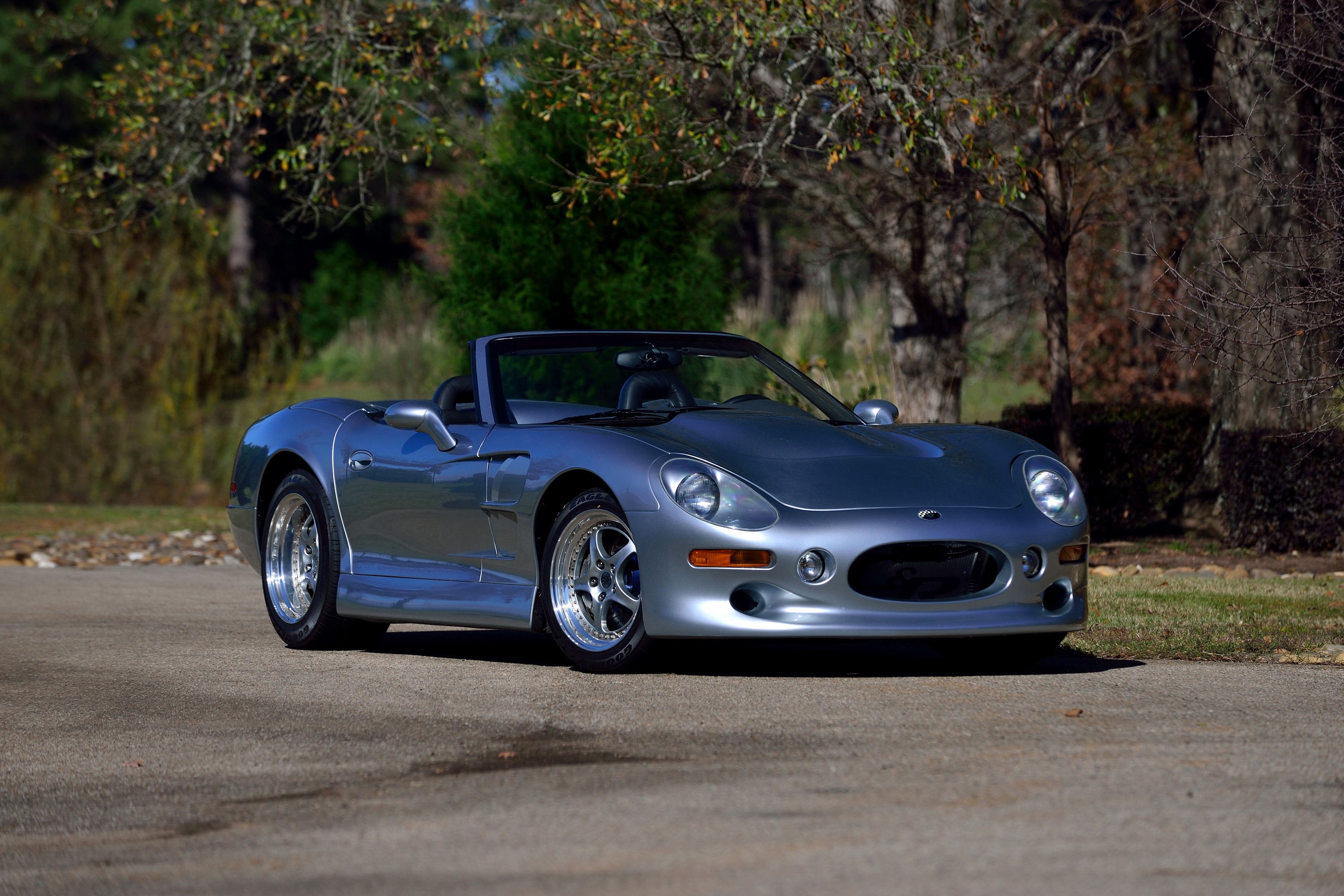 Silver 1999 Shelby Super Cars Series 1 Cabriolet HD Wallpaper